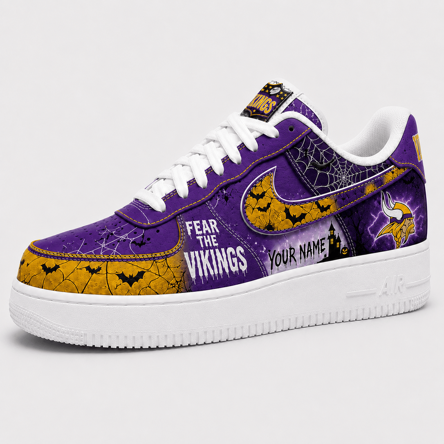 MIN x NFL Fear The Team Halloween AF1 Sneakers 1807