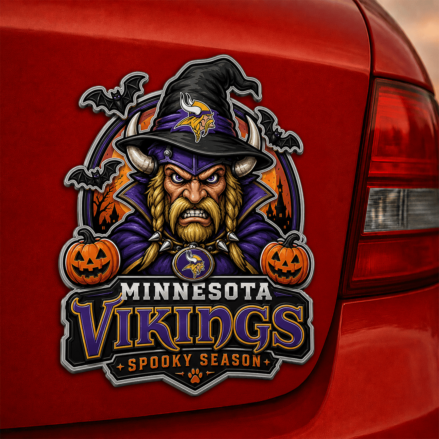 MIN x NFL Halloween Edition Car Namge Badge