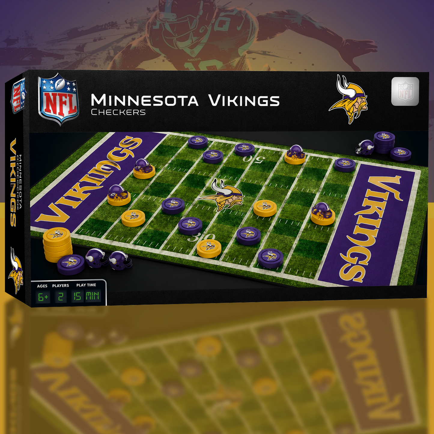 MIN x NFL Premium Checkers Game