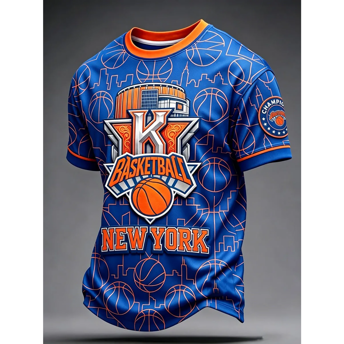 Men'S NYK Basketball Print Shirt V2 DATND TANTD 090626