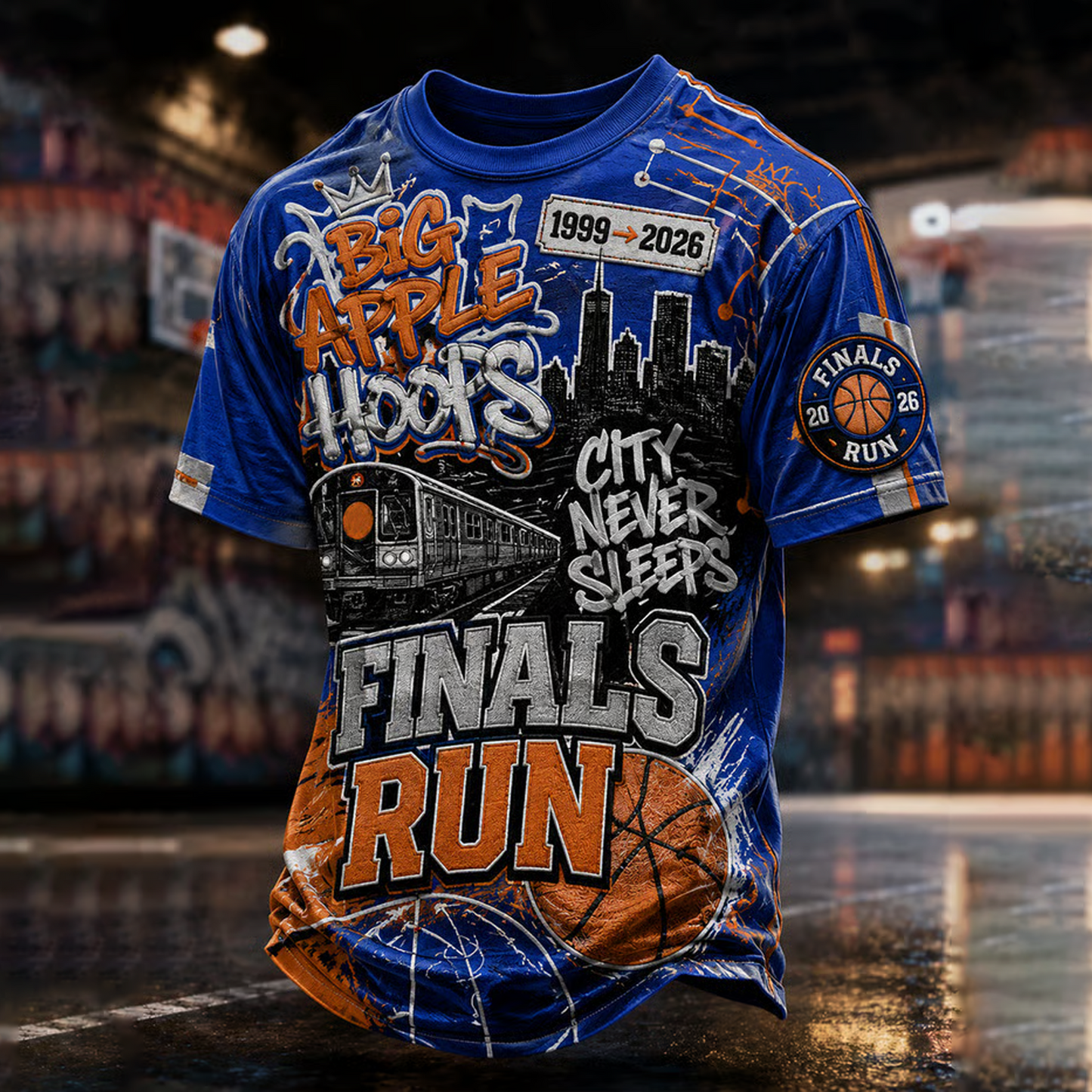 Men's NBA x NYK Basketball Lovers Printed Casual T-shirt V1 DATND TANTD 290526
