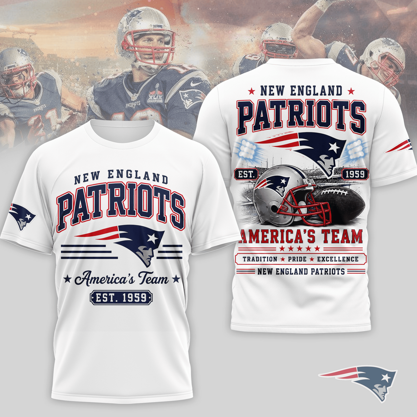 NE x NFL Premium Team Tradition Pride 3D Shirt