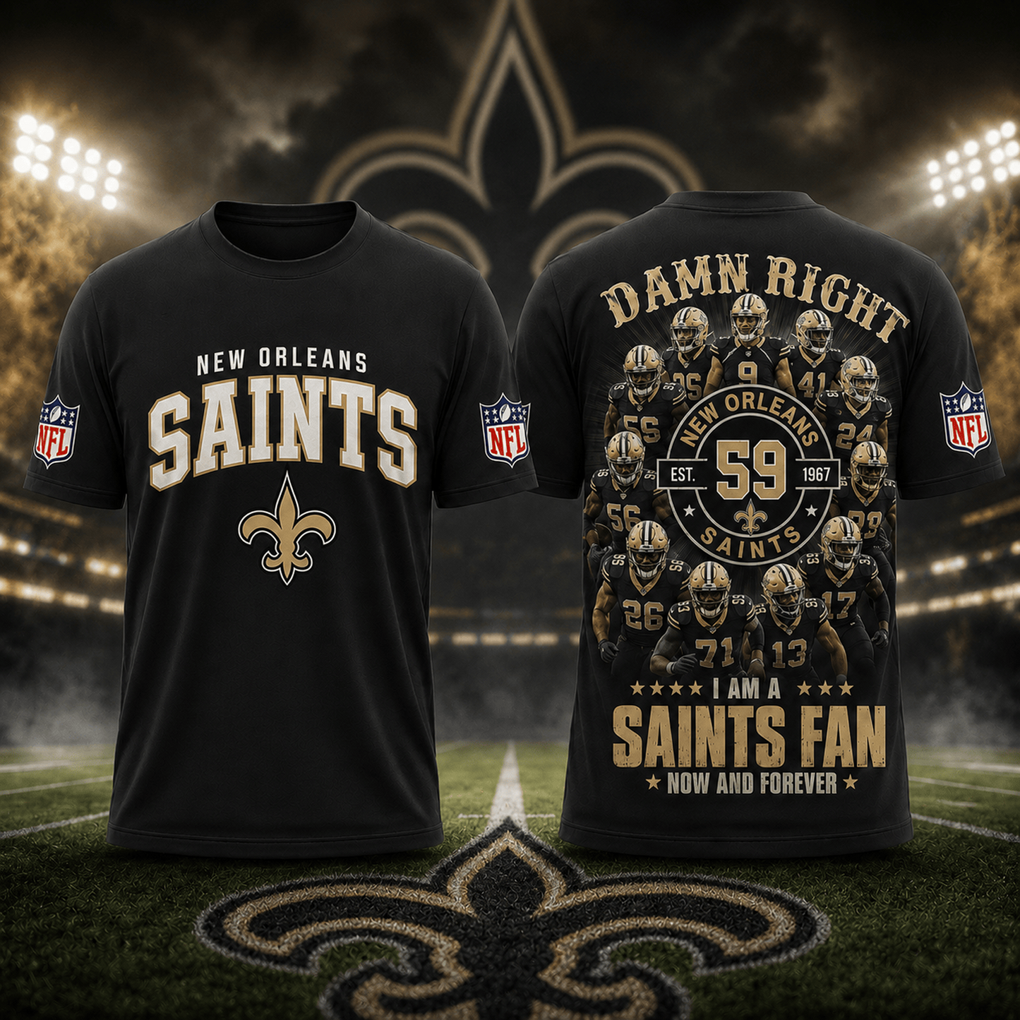 NO x NFL Damn Right Forever Fan 3D Shirt