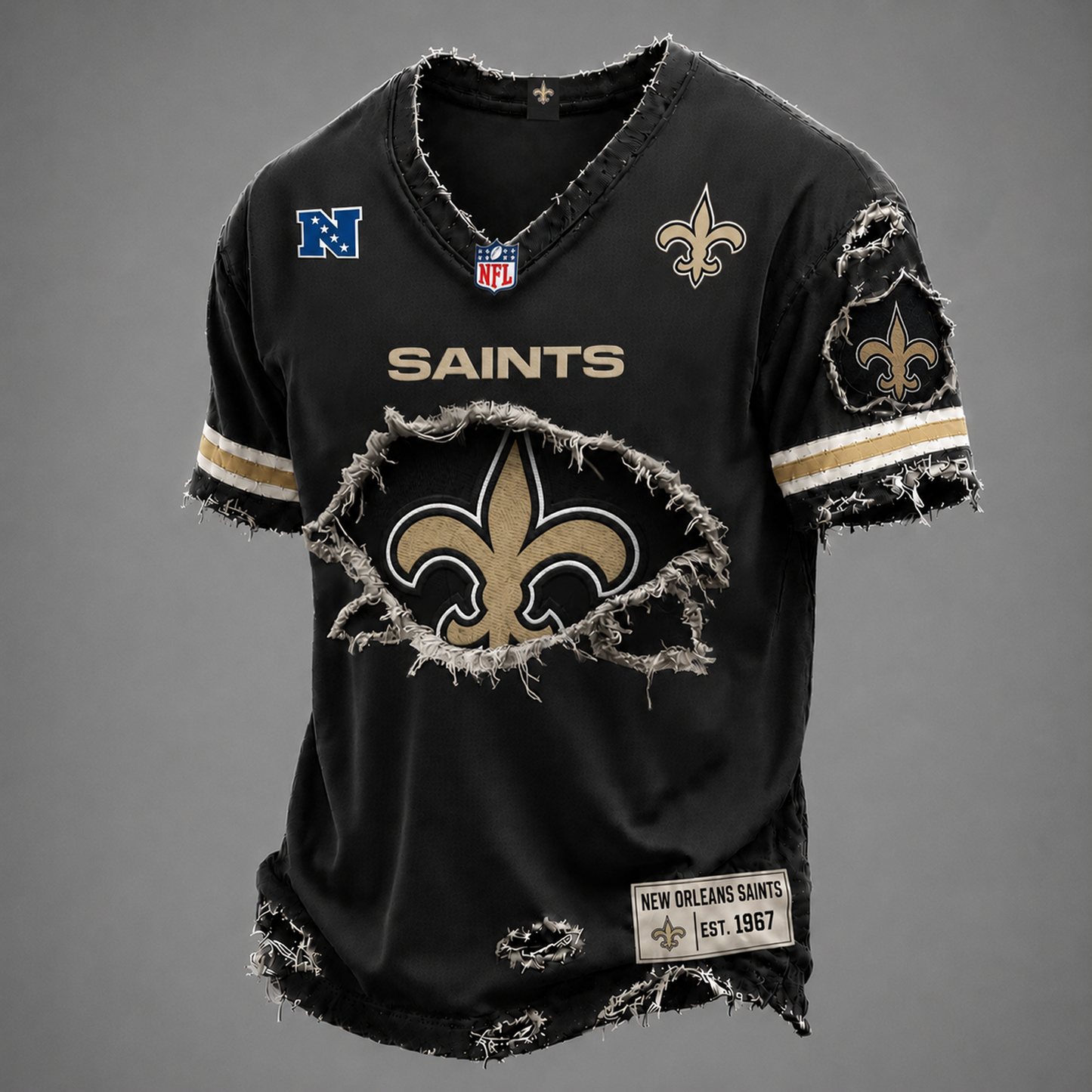 NO x NFL LUXURY V-Neck T-Shirt V3 1906