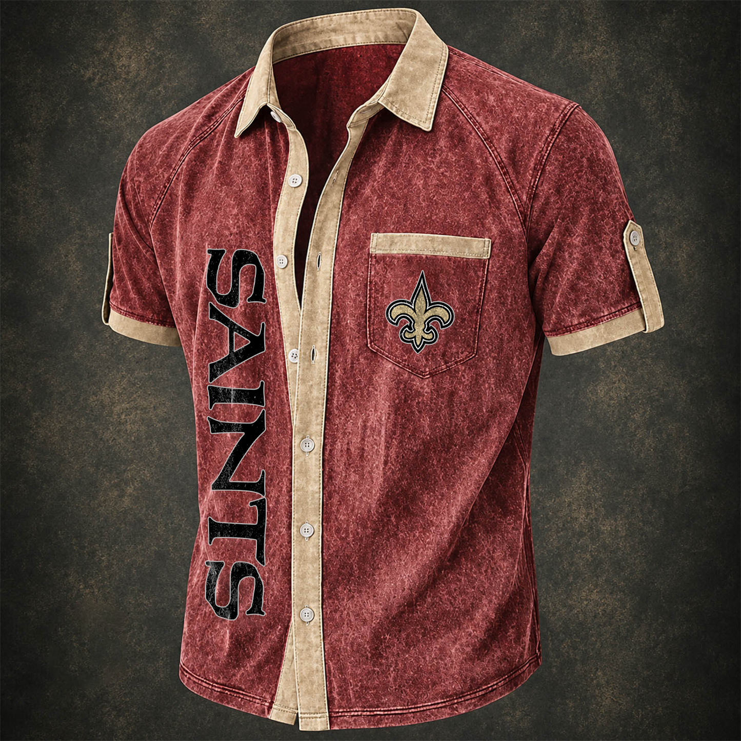 NO x NFL Short-Sleeve Button-Up Sports Shirt