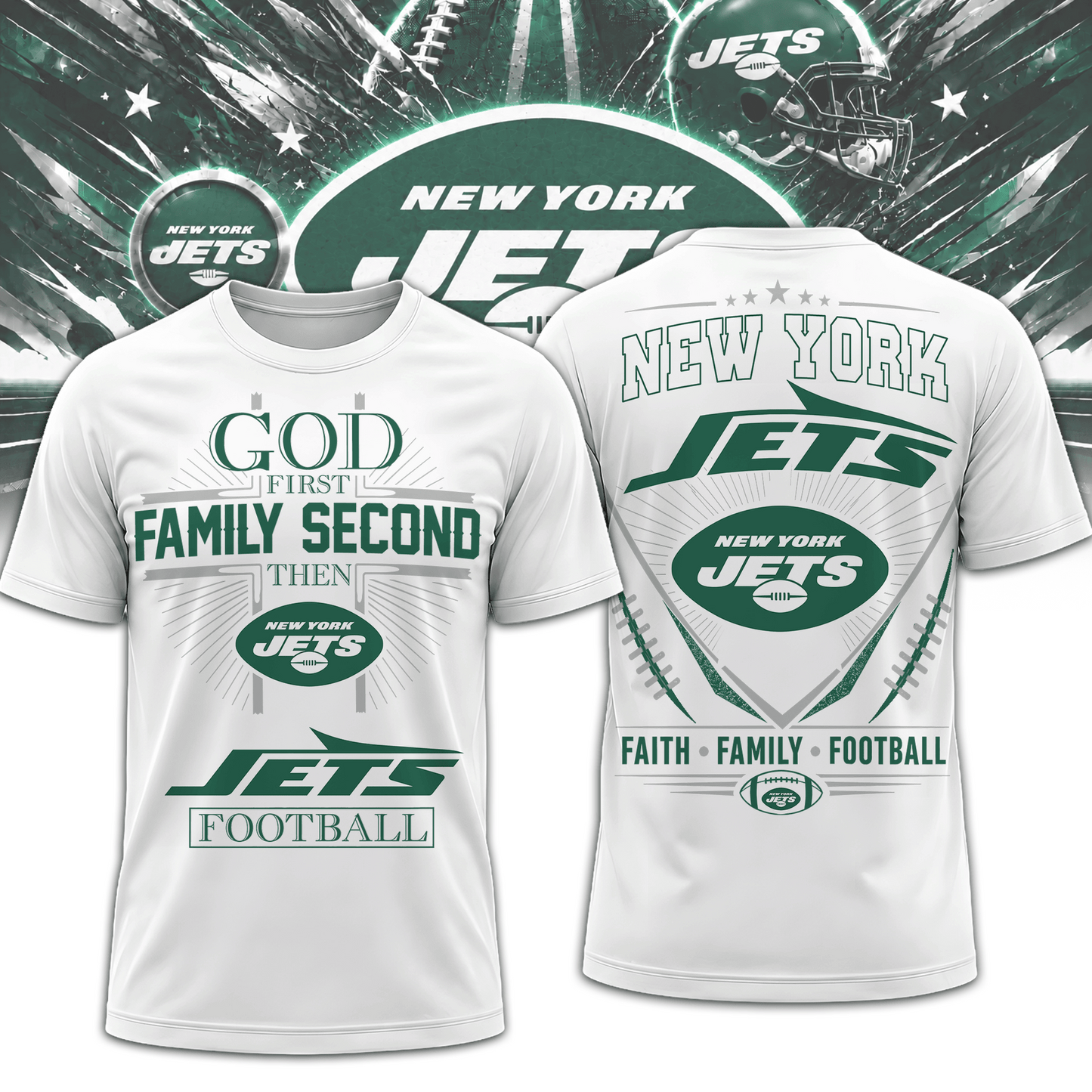 NYJ x NFL Faith, Family, Football 3D Shirt