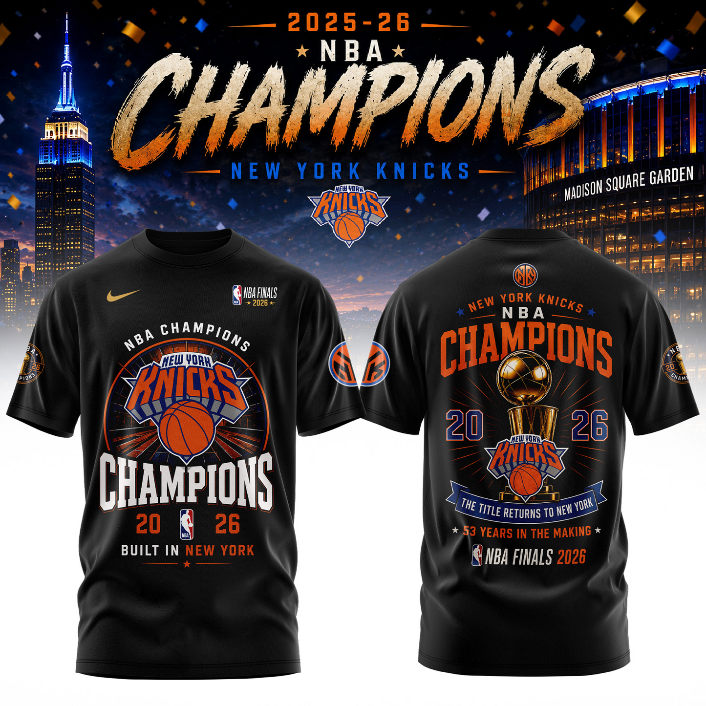 NYK x 2026 NBA Champions Tshirt V3 140626