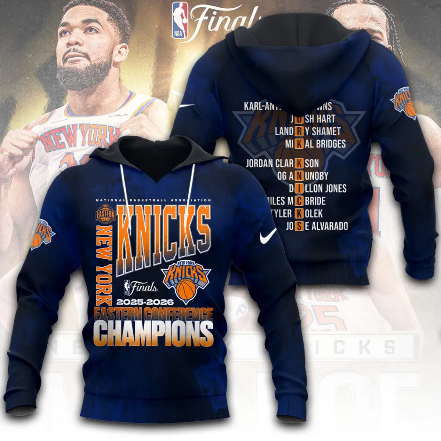 NYK x NBA Eastern Conference 2026 Aparael 3D V1 DATND TANTD
