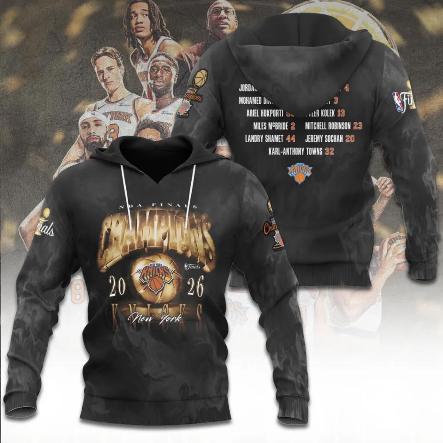 NYK x NBA Finals Champions 2026 3D Shirt V1 1506