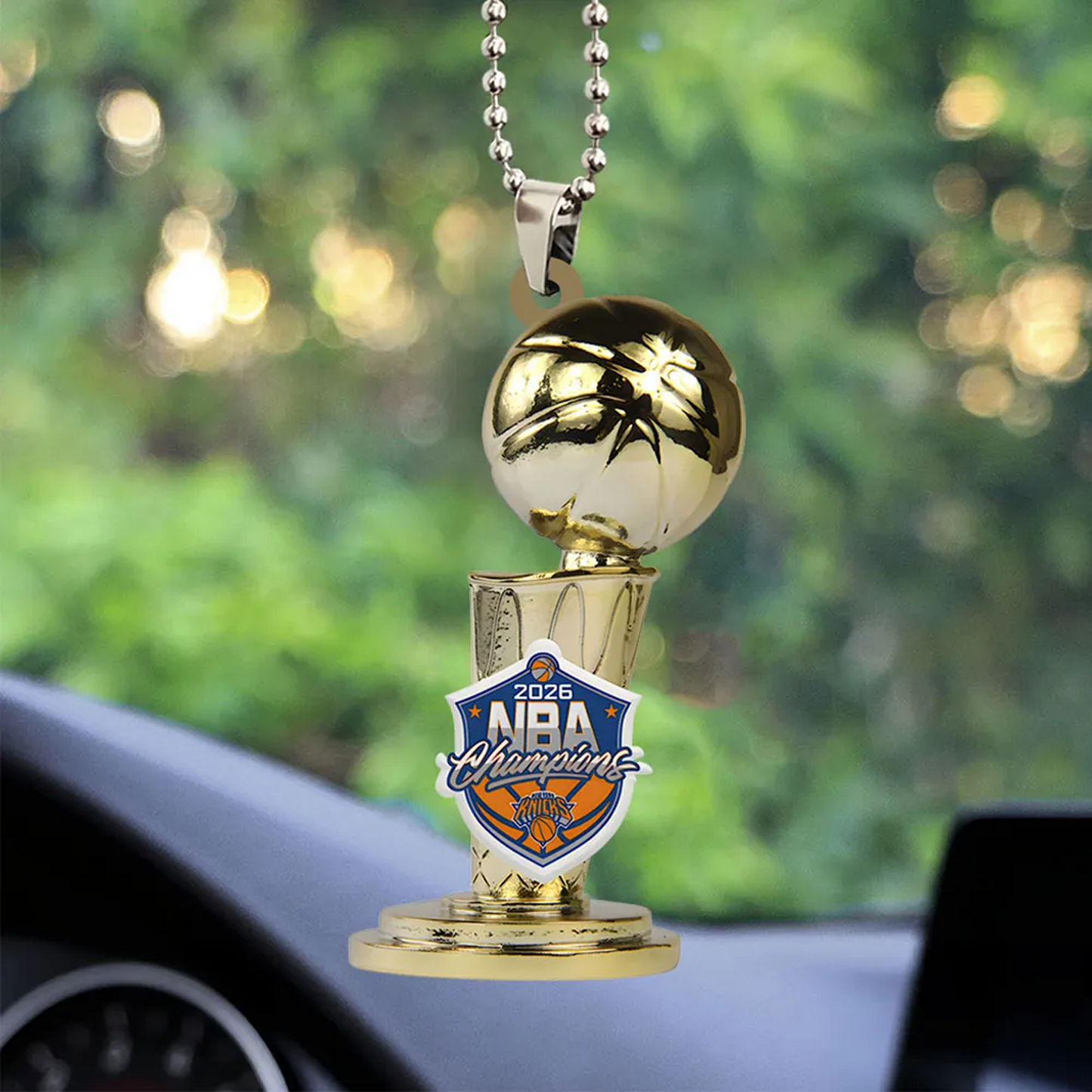 NYK x NBA Finals Champions 2026 Custom shape 2-sided Acrylic Car Ornament 160526