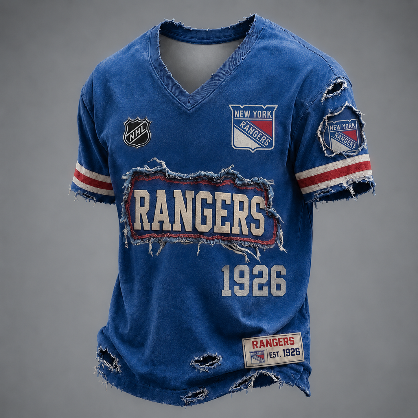 NYR x NHL LUXURY V-Neck T-Shirt 2705 DatND DVT
