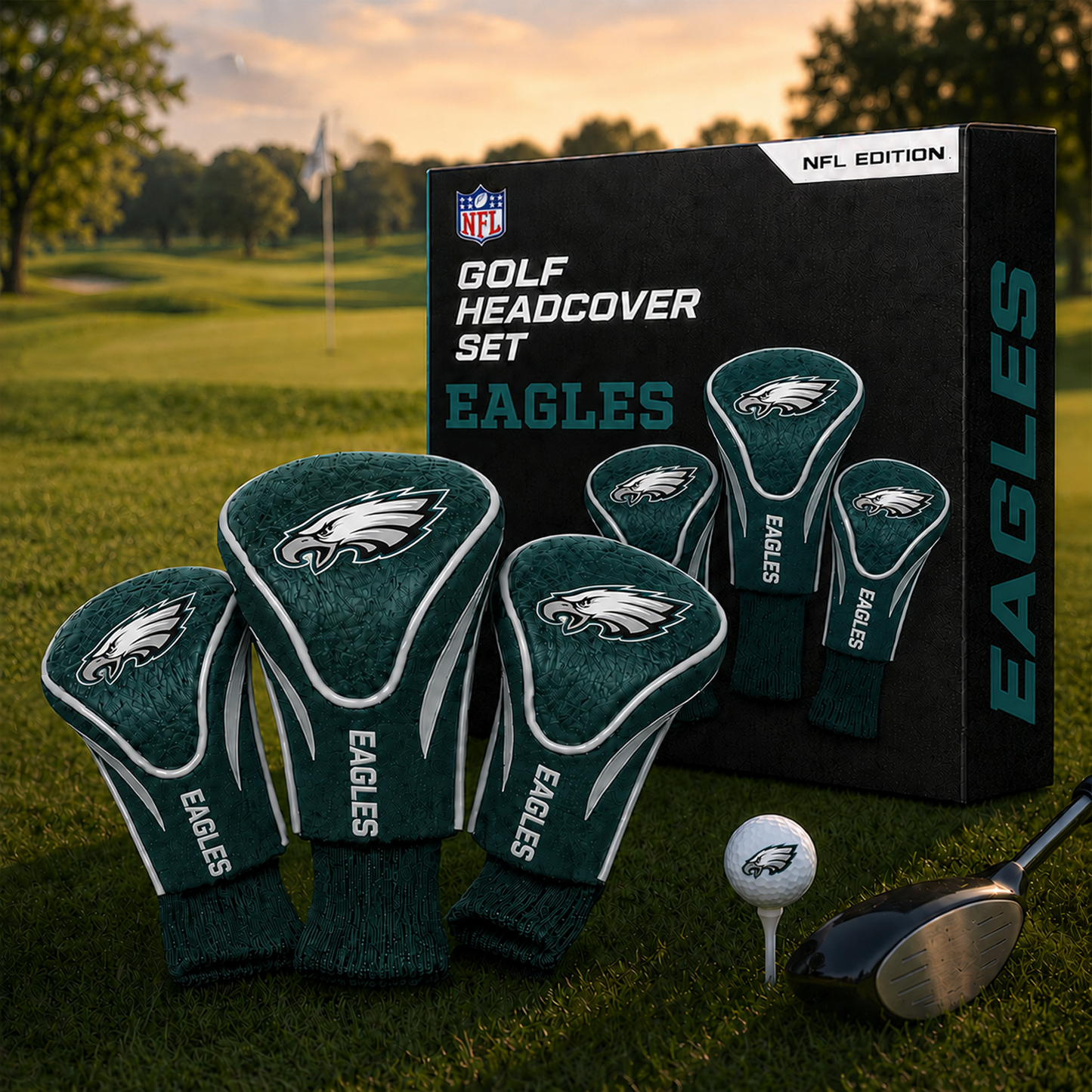 PHI Team Golf NFL 3-Pack Contour Sock Headcovers