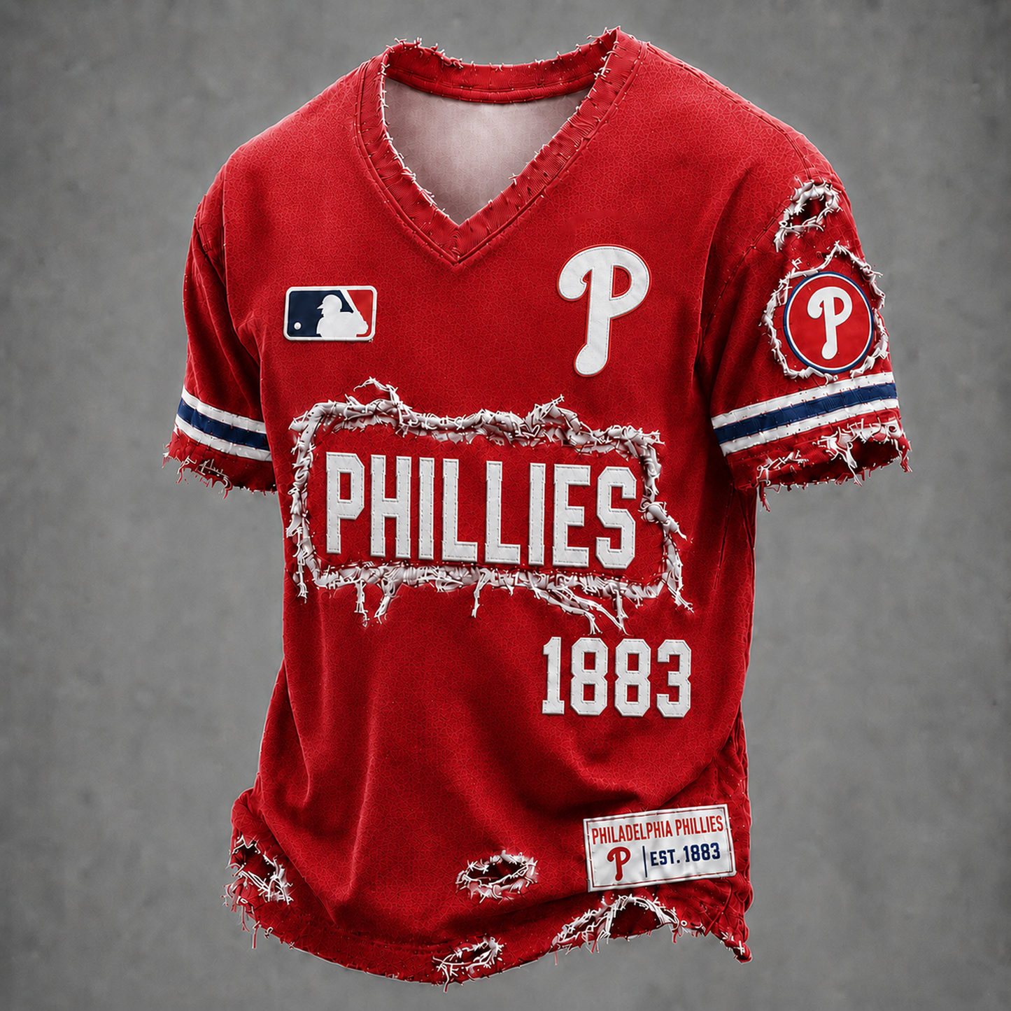 PHI x MLB LUXURY V-Neck T-Shirt 0406 DatND DVT