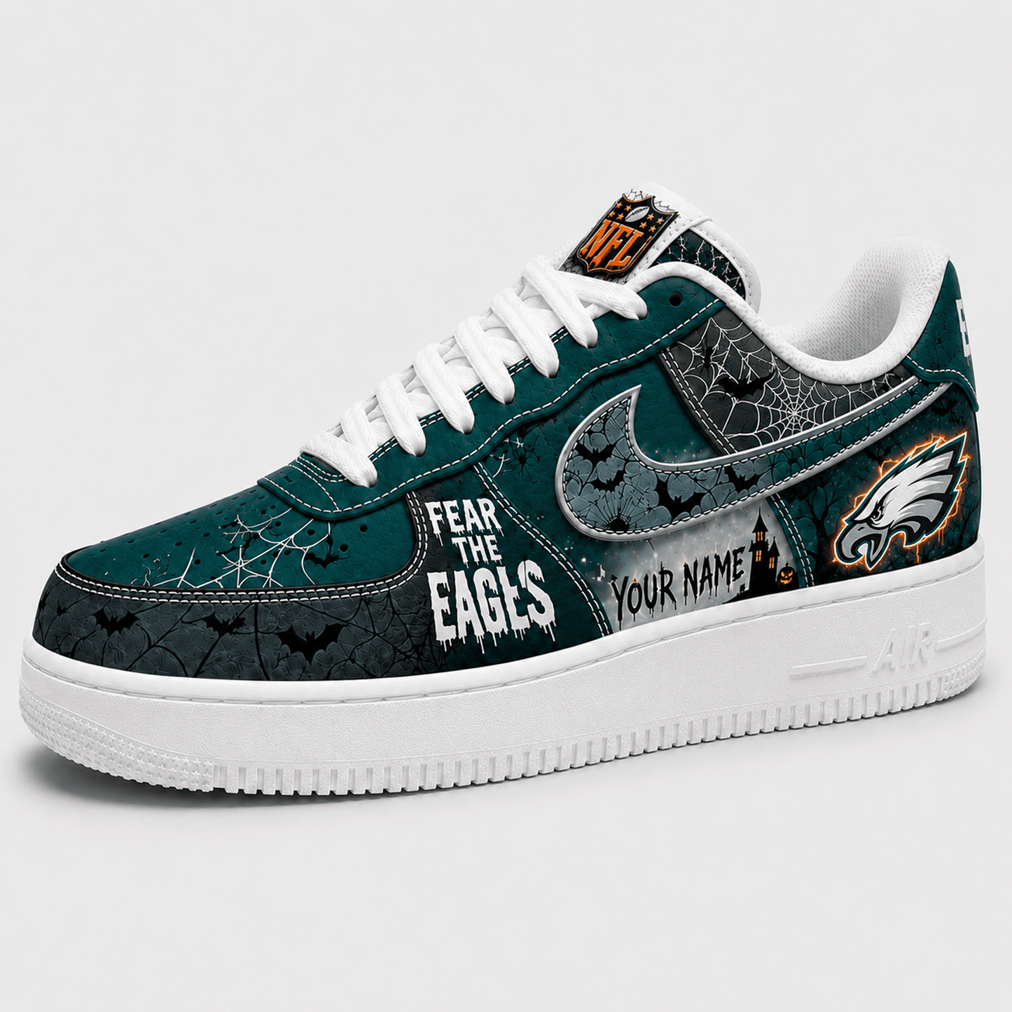 PHI x NFL Fear The Team Halloween AF1 Sneakers 1807