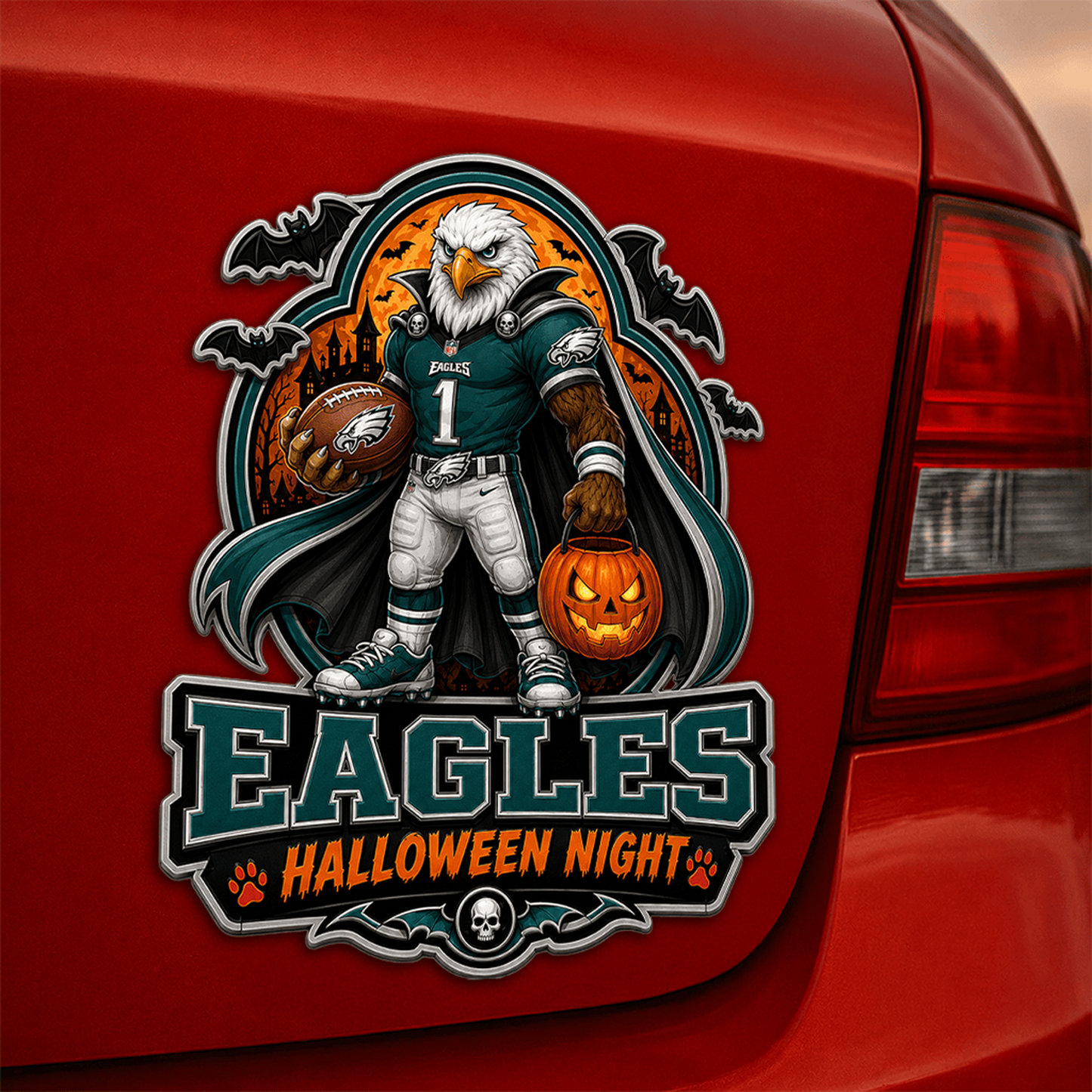 PHI x NFL Halloween Edition Car Namge Badge