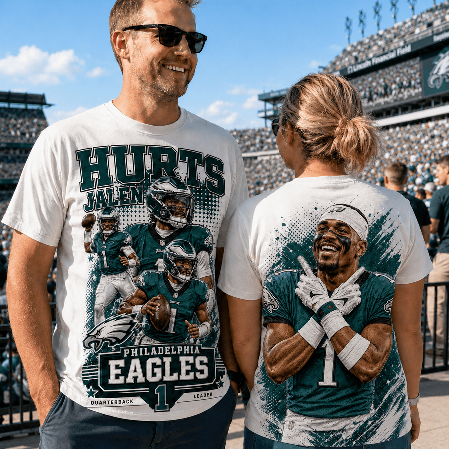 PHI x NFL Premium Football Player Graphic Shirt