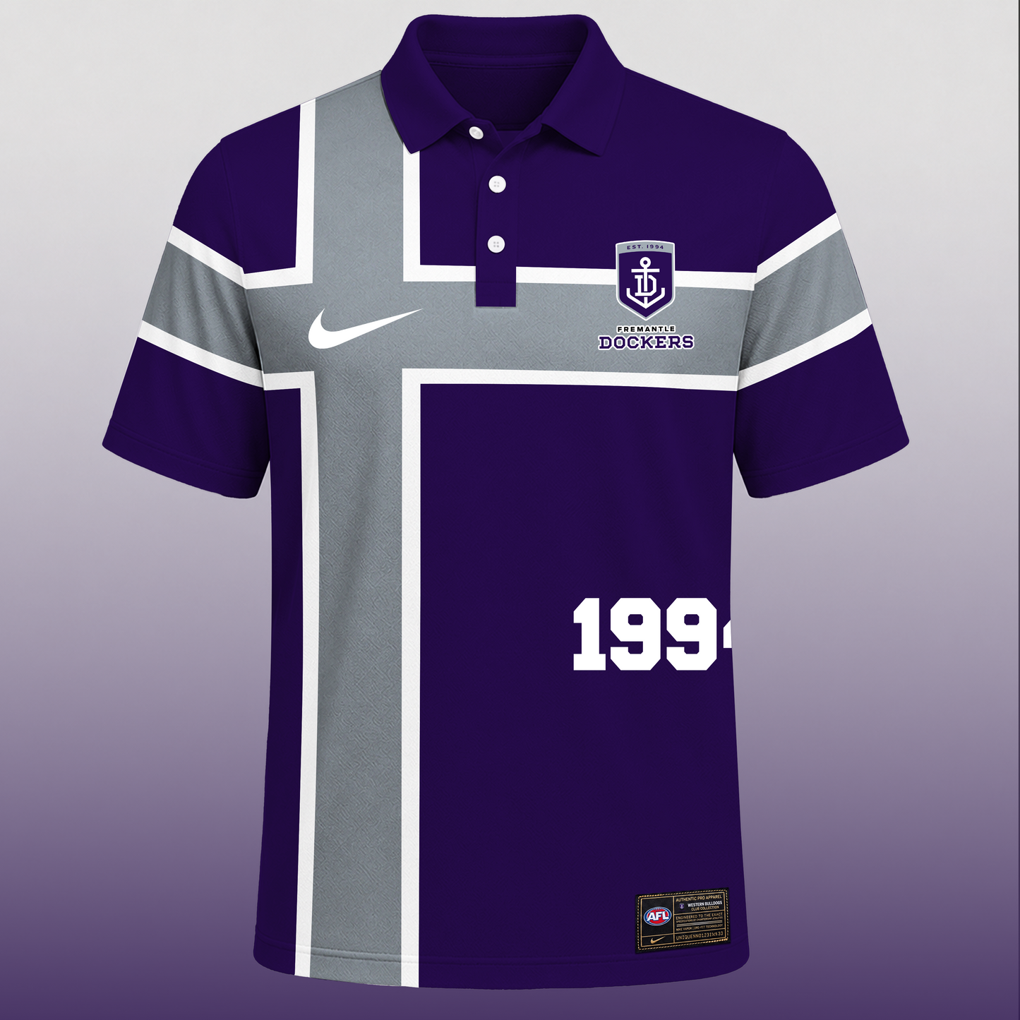 PREMIUM AFL X FRE EXCLUSIVE Sporty Cross Stripe Polo Shirt LIMITED EDITION