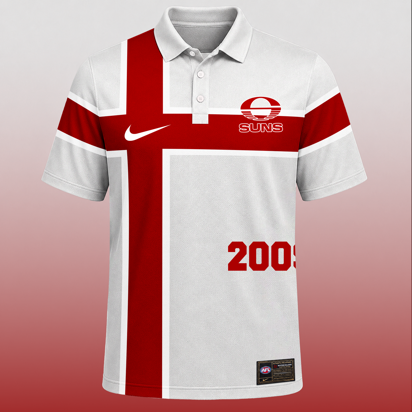 PREMIUM AFL X GCS EXCLUSIVE Sporty Cross Stripe Polo Shirt LIMITED EDITION