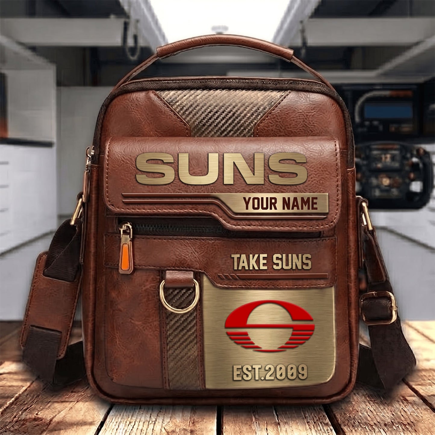 PREMIUM AFL X SUN PERSONALIZED Leather Handbag LIMITED EDITION