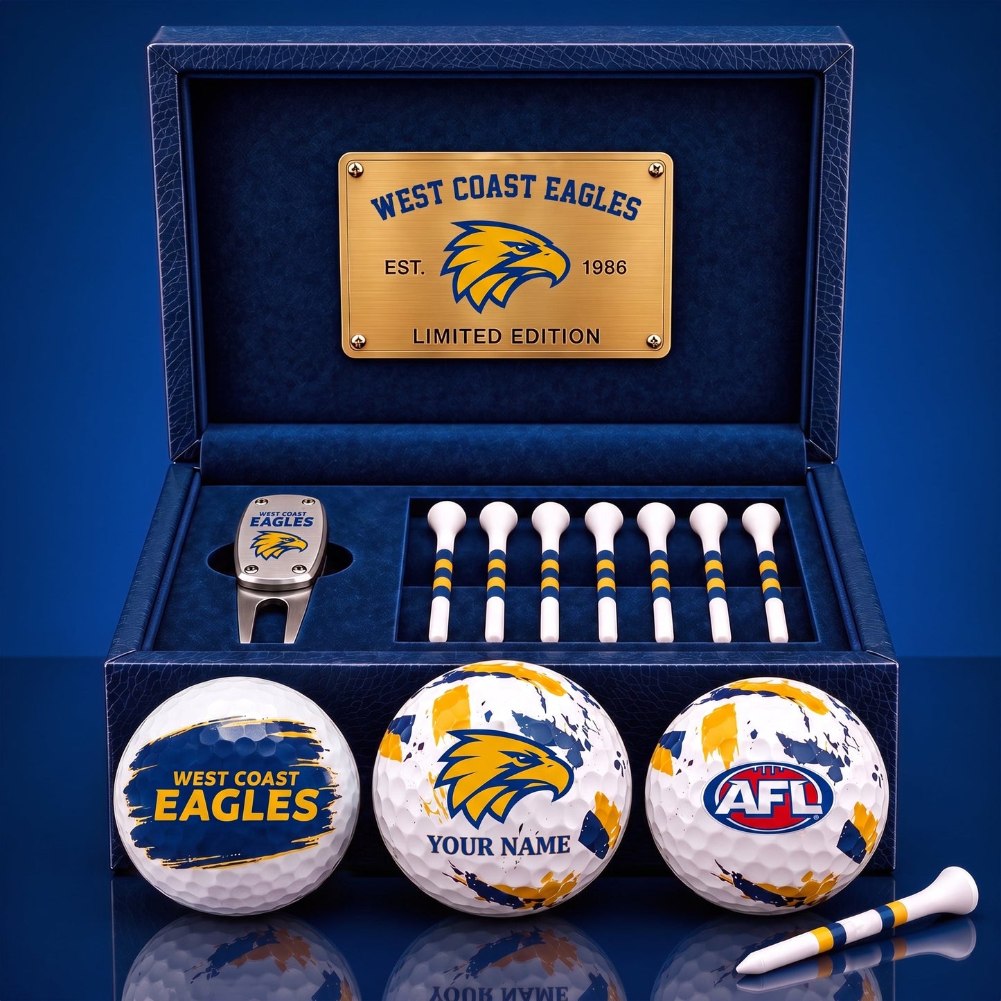 PREMIUM AFL X WCE EXCLUSIVE PERSONALIZED GOLF BALL SET LIMITED EDTION