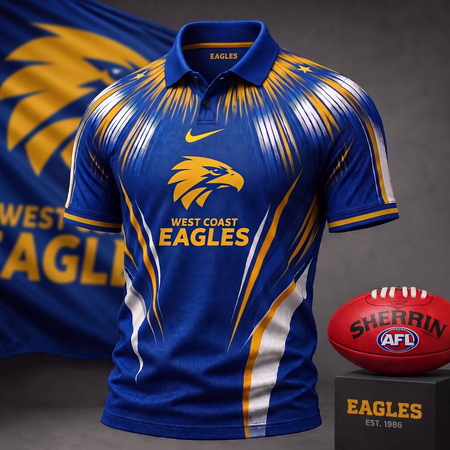 PREMIUM AFL X WCE EXCULISVE COLORFUL POLO SHIRT LIMITED EDITION