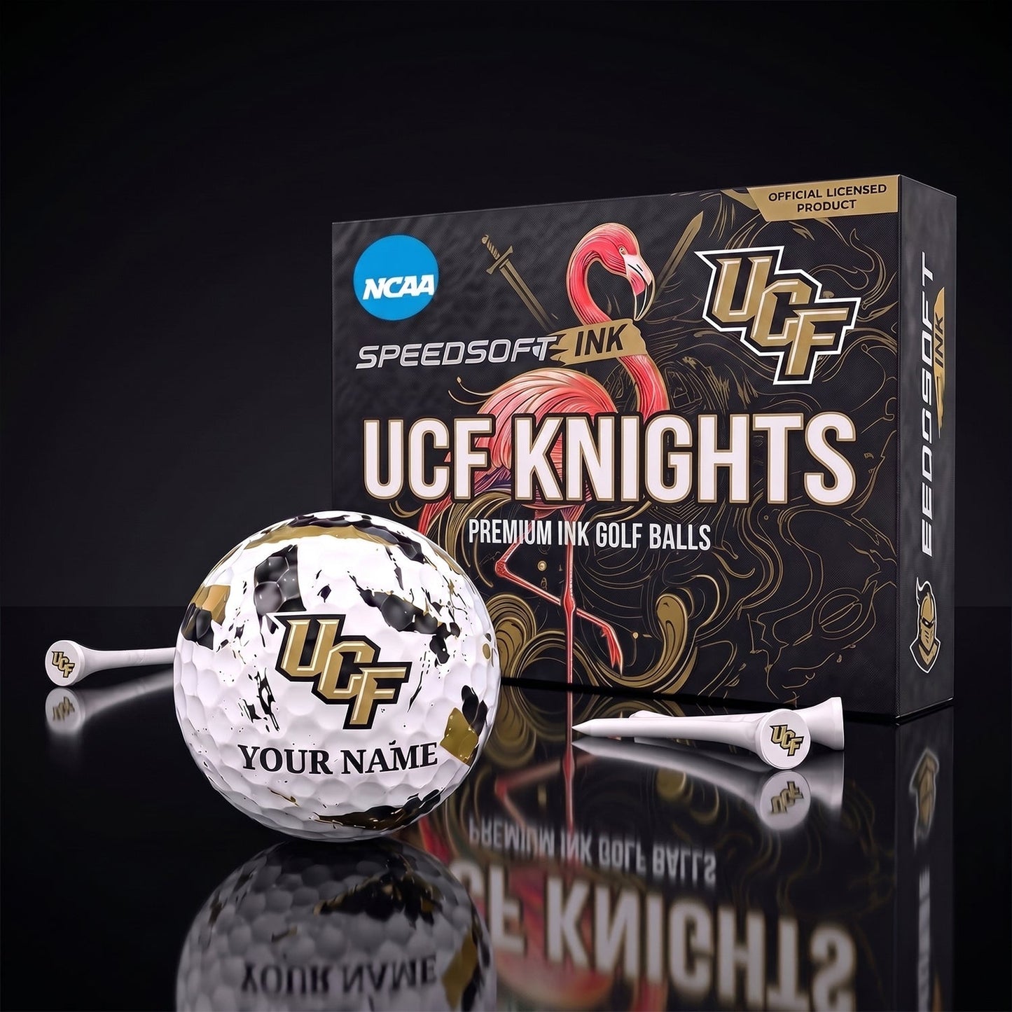 PREMIUM NCAA X UCF EXCLUSIVE PERSONALIZED GOLF BALL SET LIMITED EDTION