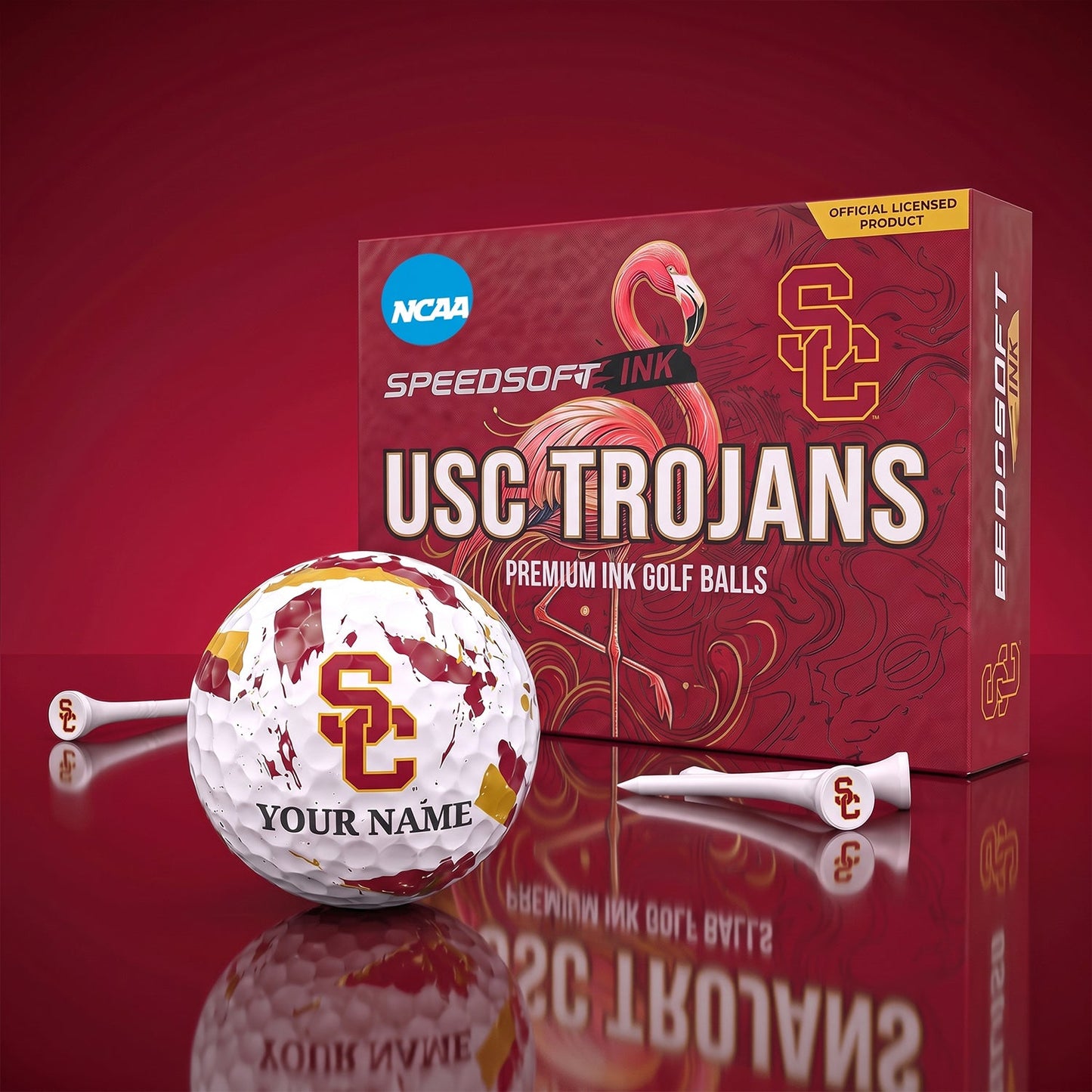 PREMIUM NCAA X USC EXCLUSIVE PERSONALIZED GOLF BALL SET LIMITED EDTION
