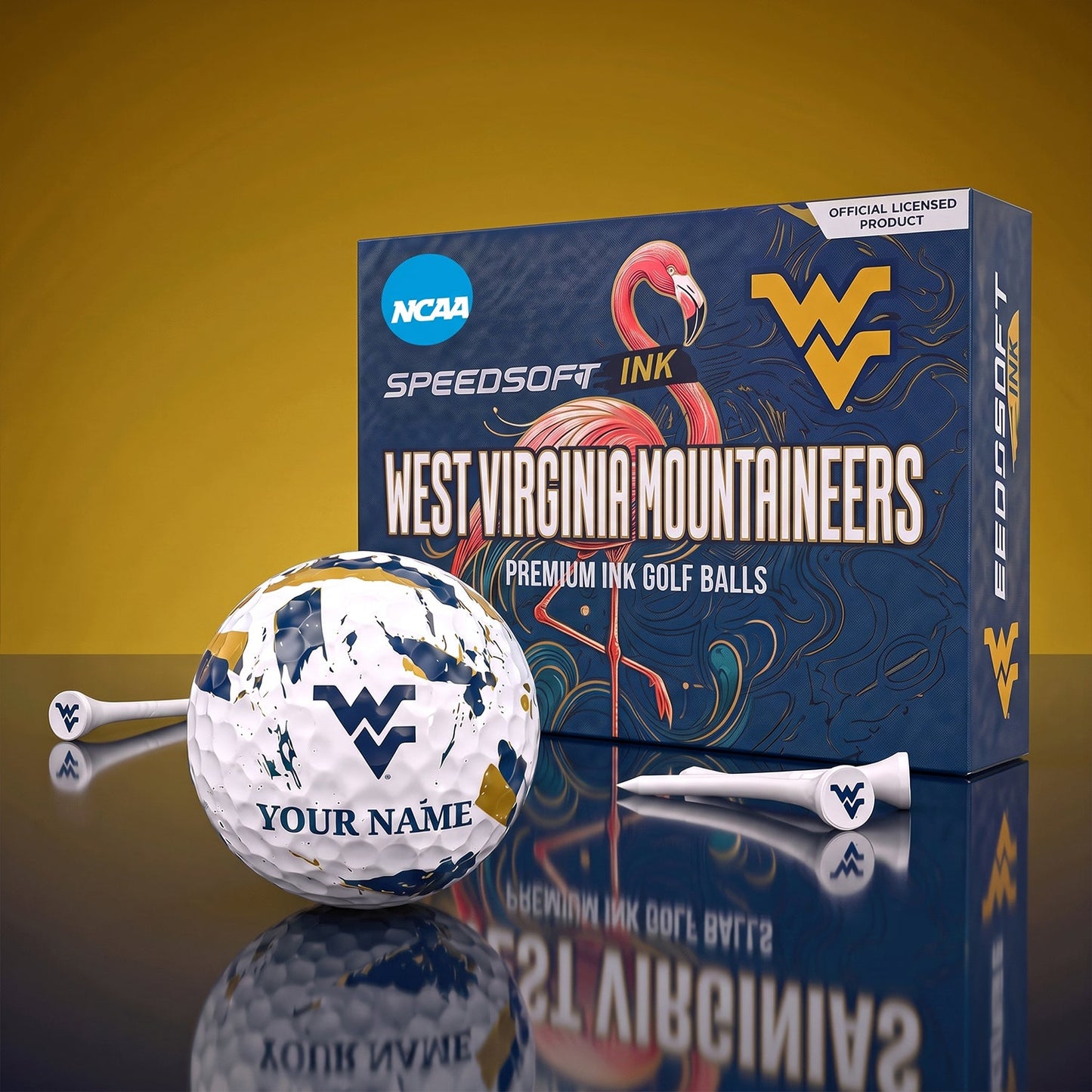 PREMIUM NCAA X WVM EXCLUSIVE PERSONALIZED GOLF BALL SET LIMITED EDTION