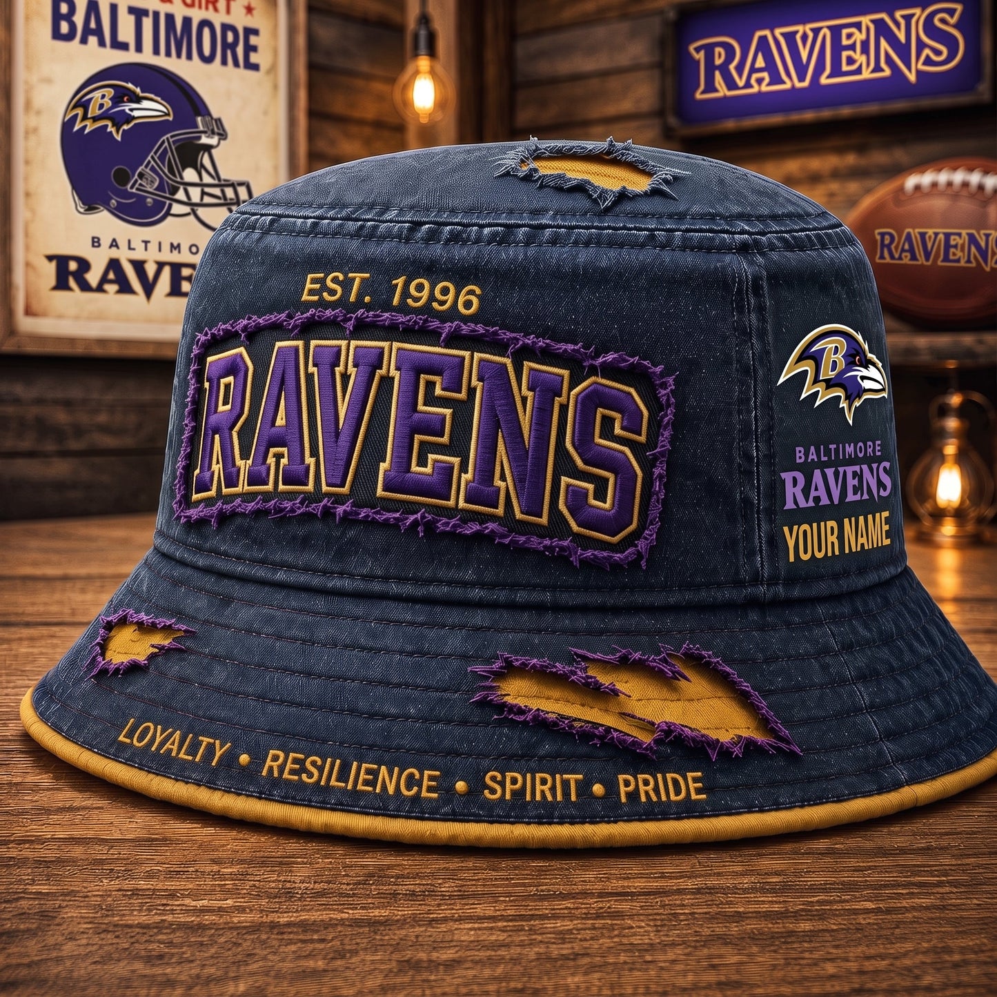 PREMIUM NFL X BR EXCLUSIVE PERSONALIZED BUCKET HAT LIMITED EDITION