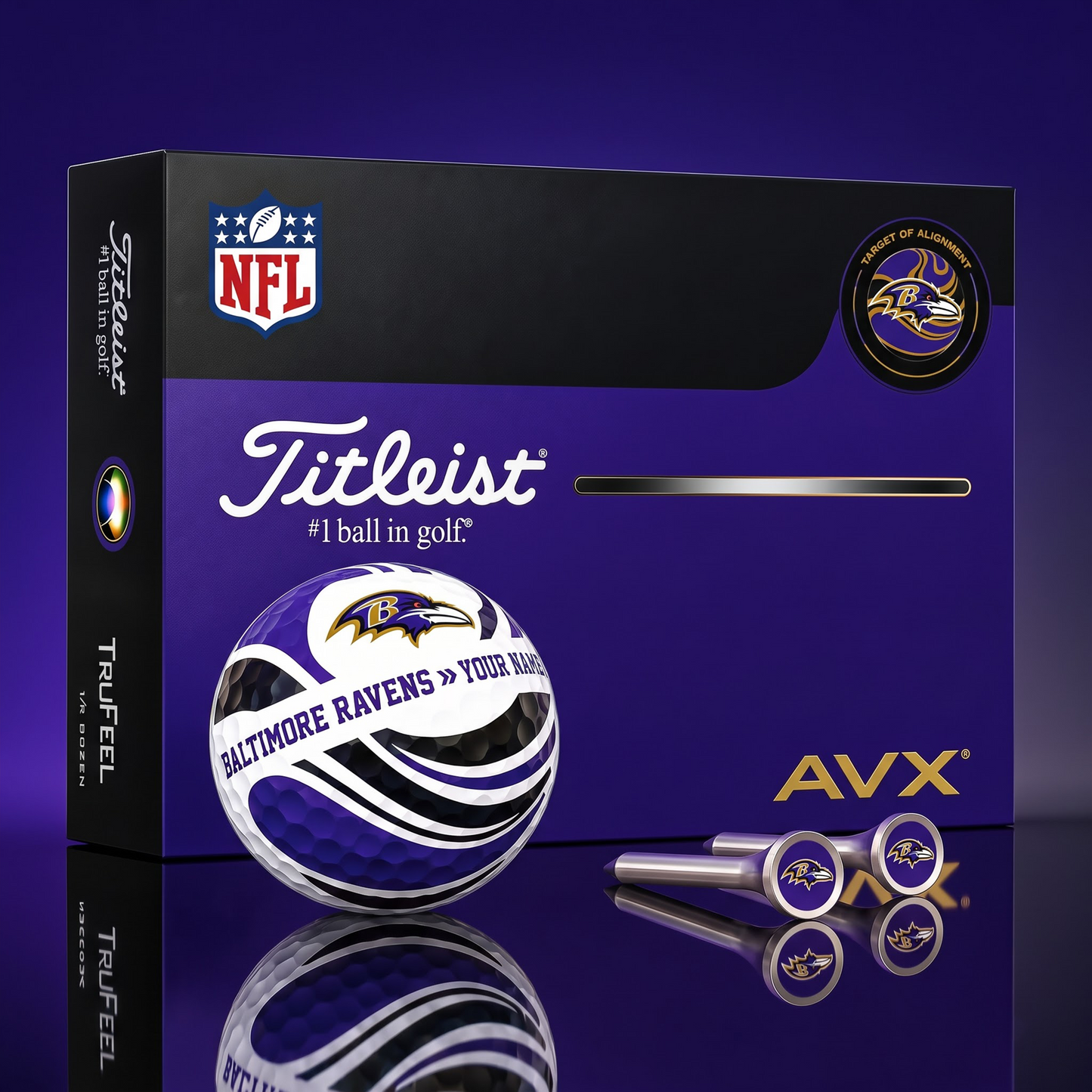 PREMIUM NFL X BR EXCLUSIVE TOURNAMENT PERSONALIZED GOLF BALL V6 COLLECTION