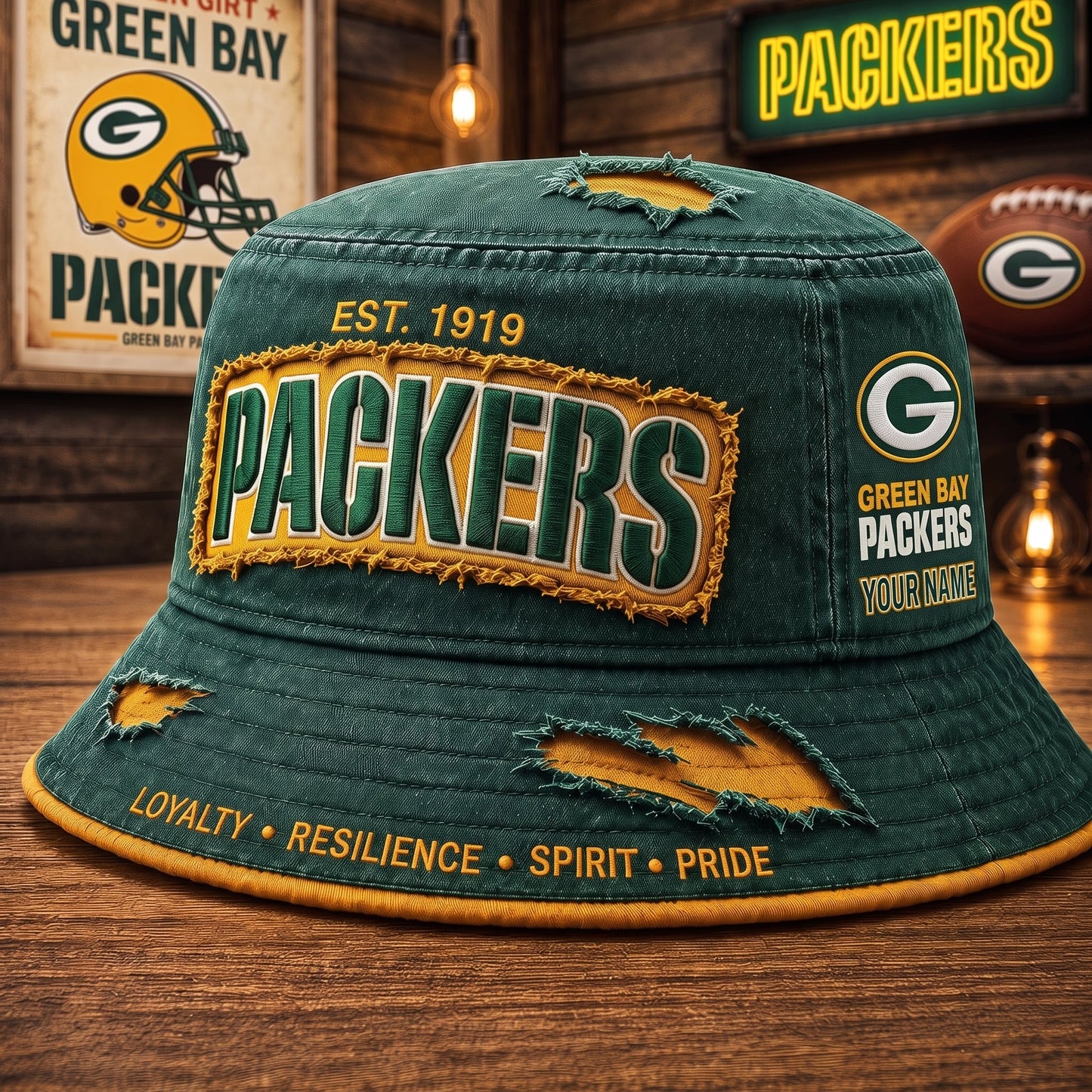 PREMIUM NFL X GBP EXCLUSIVE PERSONALIZED BUCKET HAT LIMITED EDITION