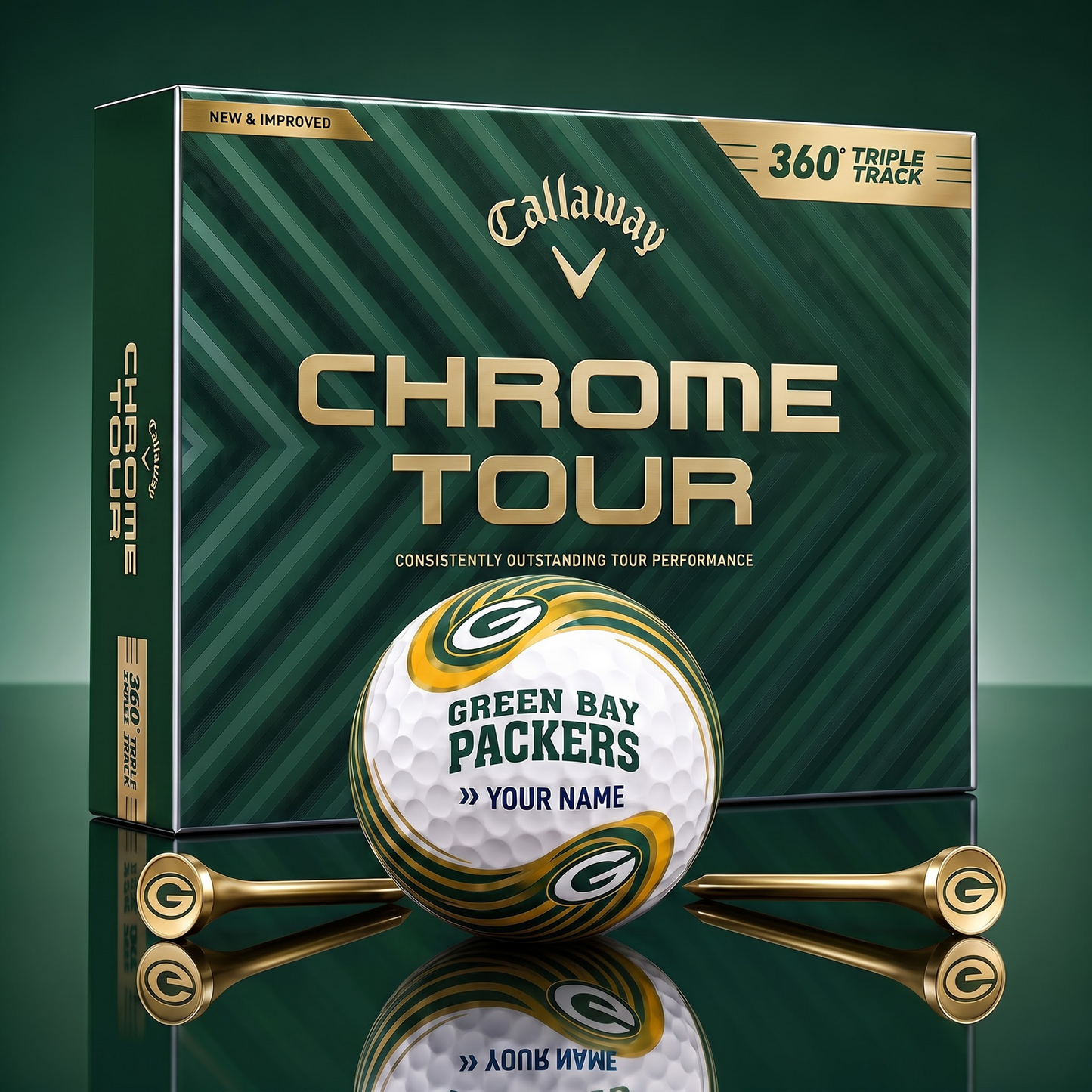 PREMIUM NFL X GBP Glam-Lux PERSONALIZED TIE-Dye GOLF BALL V33 LIMITED EDTION