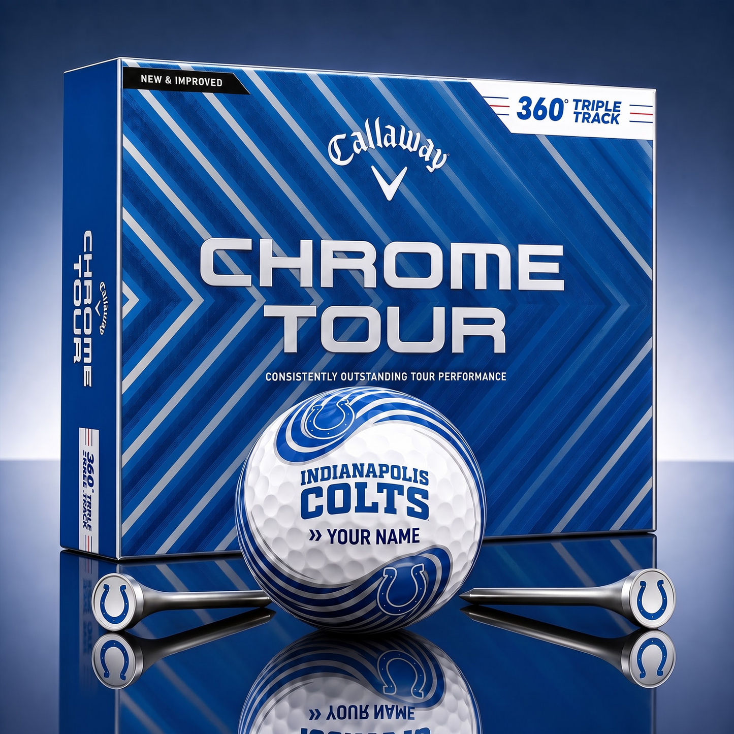 PREMIUM NFL X IC Glam-Lux PERSONALIZED TIE-Dye GOLF BALL V33 LIMITED EDTION
