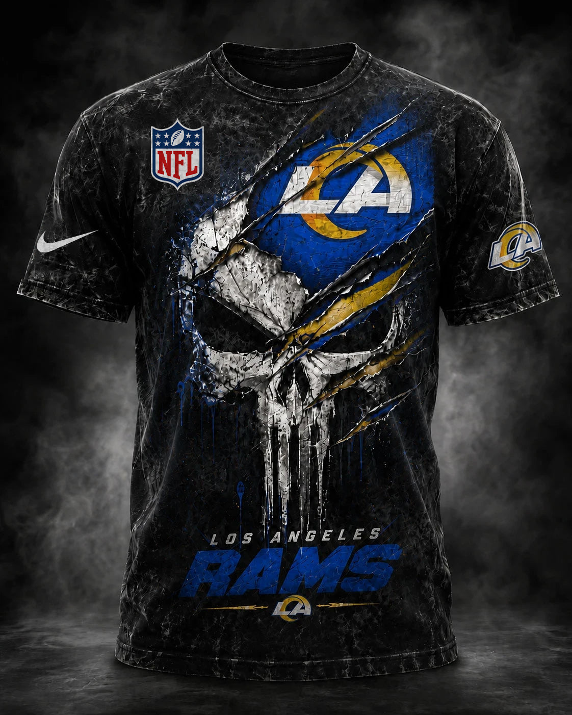 PREMIUM NFL X LAR EXCLUSIVE OLD-SKULL 3D Tshirt LIMITED EDITION