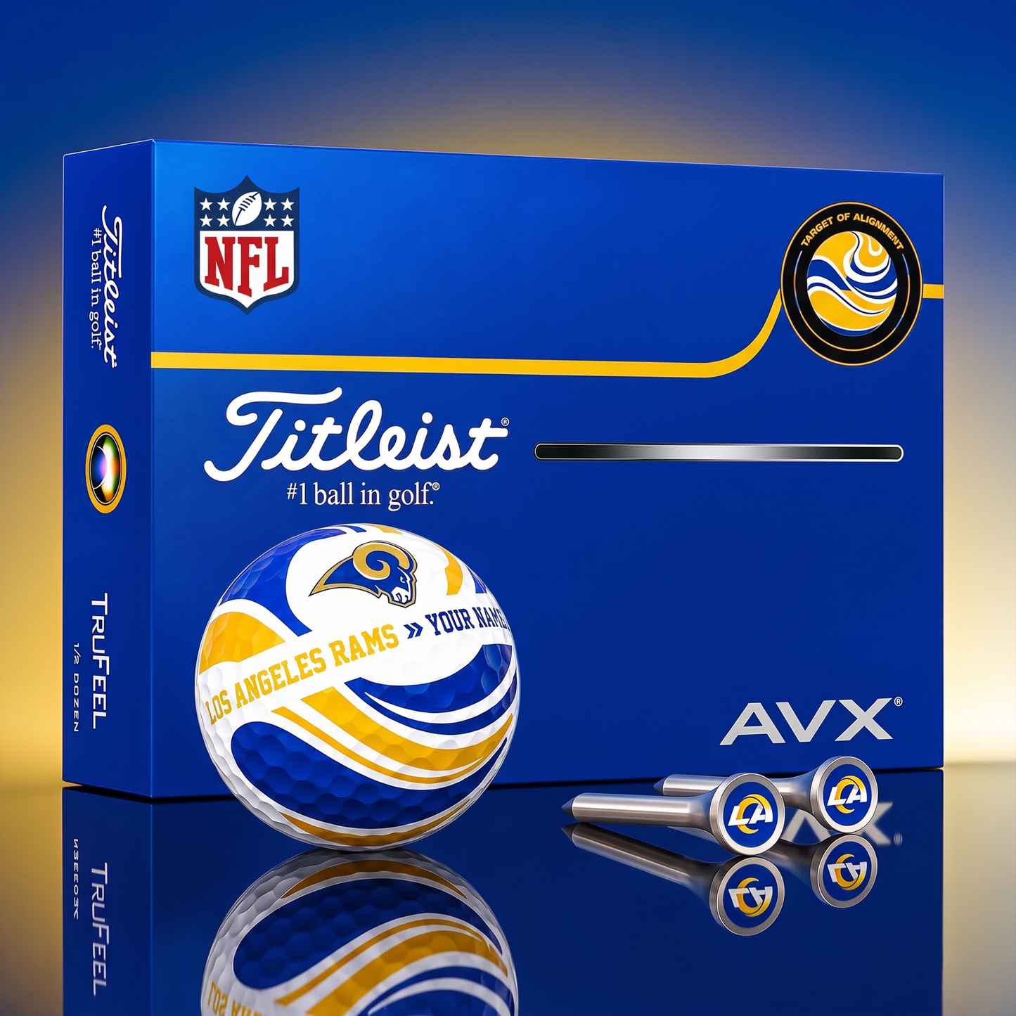 PREMIUM NFL X LAR EXCLUSIVE TOURNAMENT PERSONALIZED GOLF BALL V6 COLLECTION