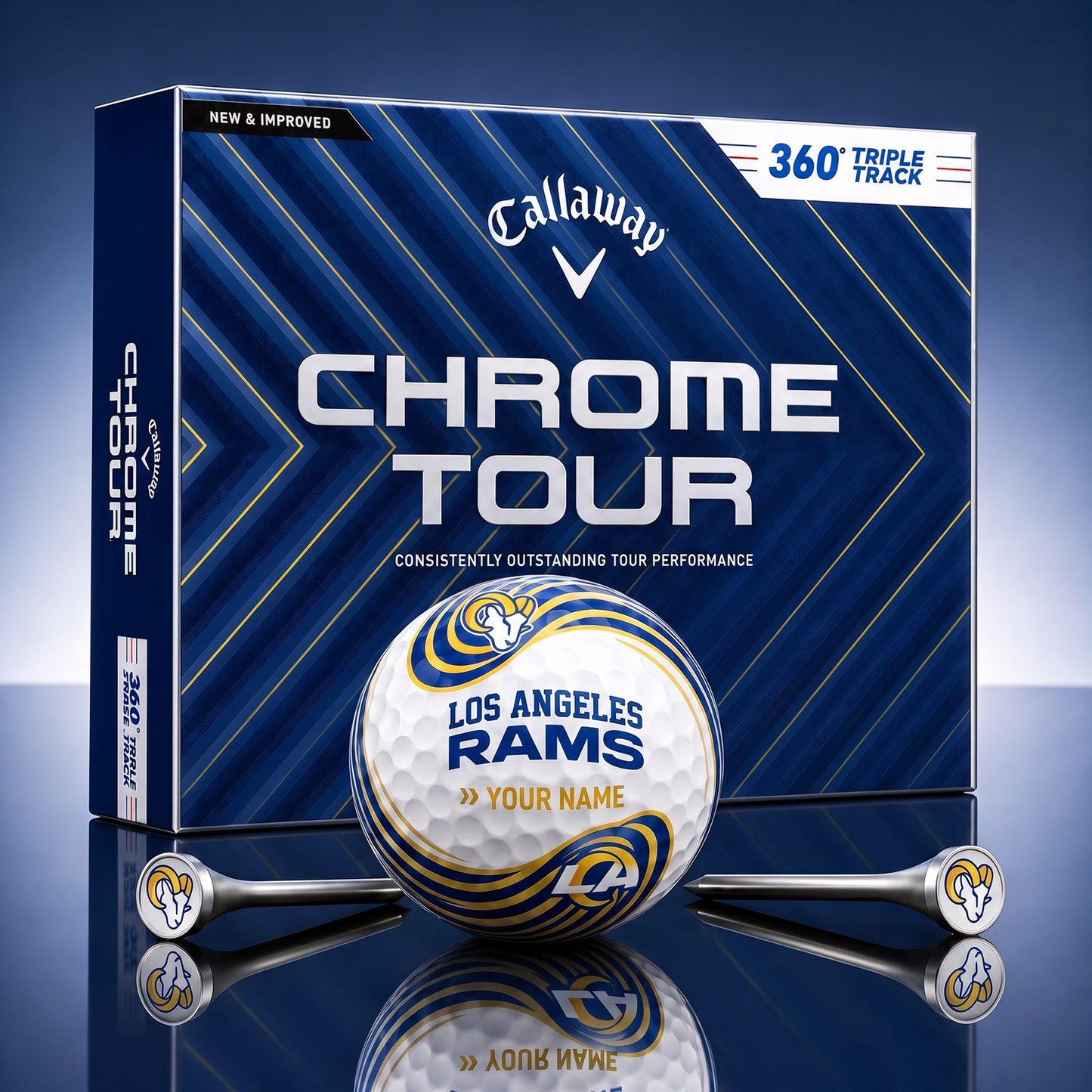 PREMIUM NFL X LAR Glam-Lux PERSONALIZED TIE-Dye GOLF BALL V33 LIMITED EDTION