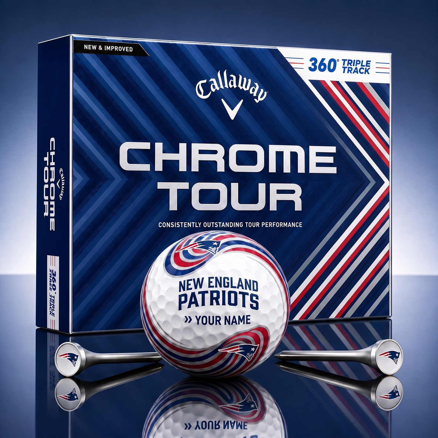 PREMIUM NFL X NEP Glam-Lux PERSONALIZED TIE-Dye GOLF BALL V33 LIMITED EDTION