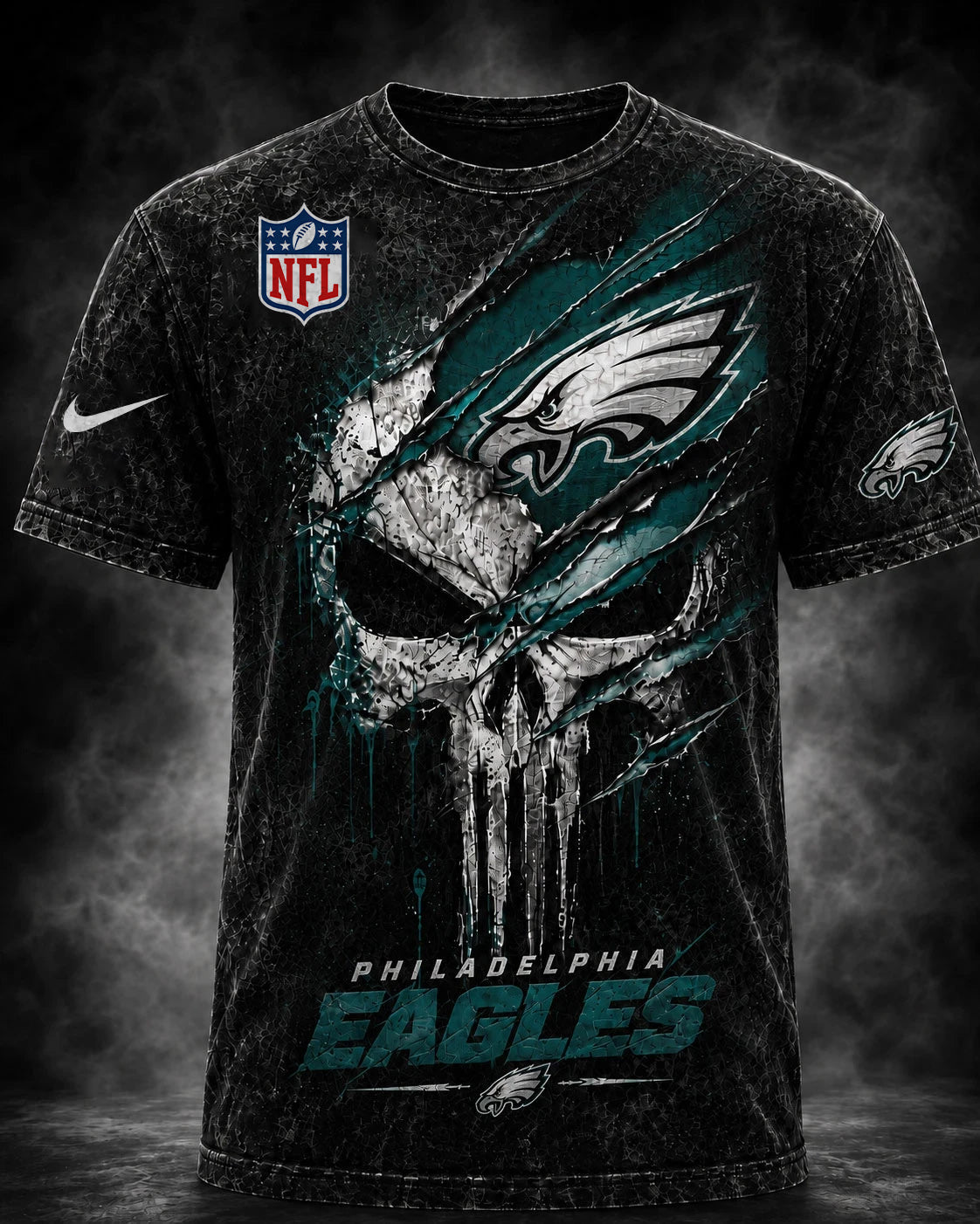 PREMIUM NFL X PHI EXCLUSIVE OLD-SKULL 3D Tshirt LIMITED EDITION