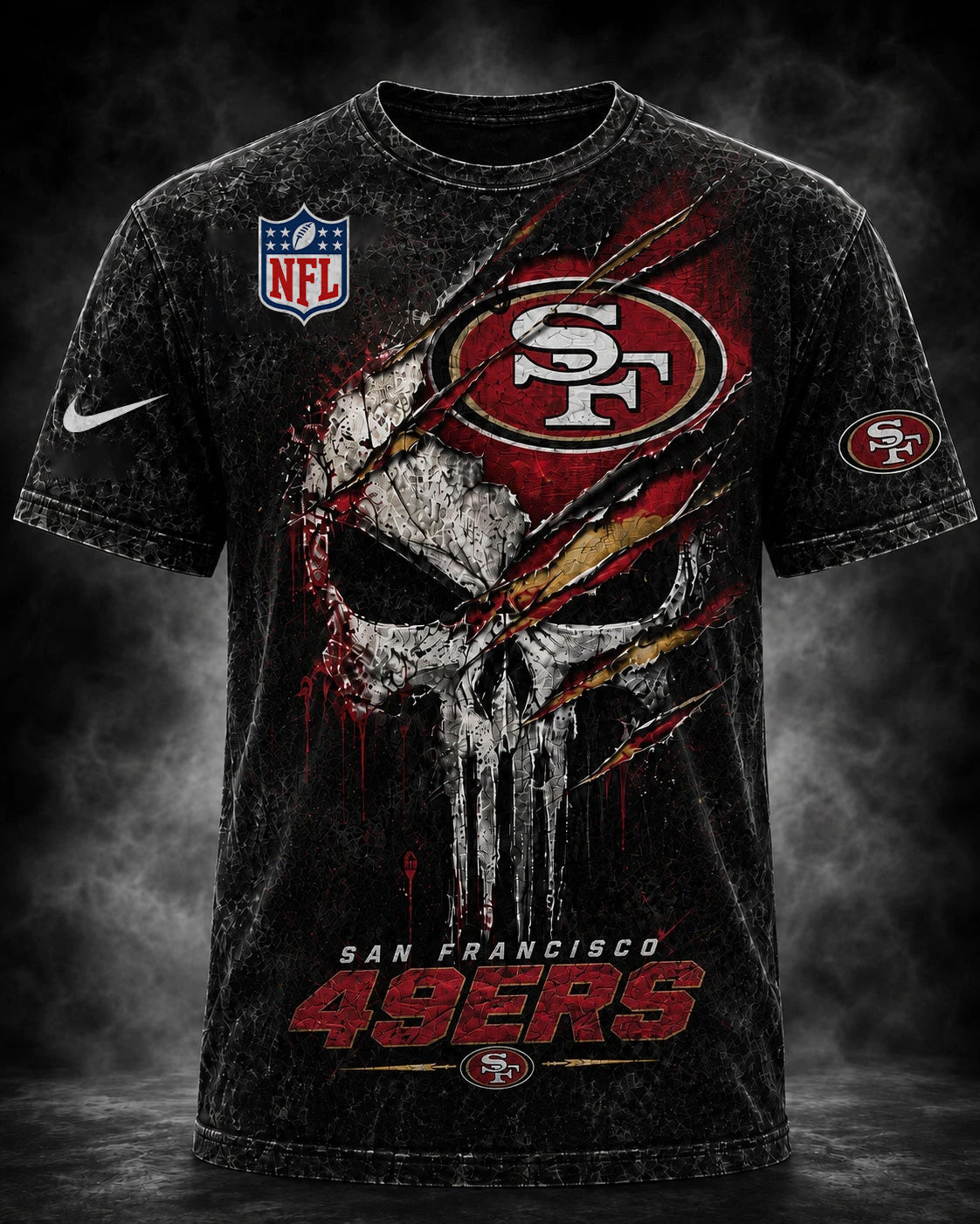 PREMIUM NFL X SF EXCLUSIVE OLD-SKULL 3D Tshirt LIMITED EDITION