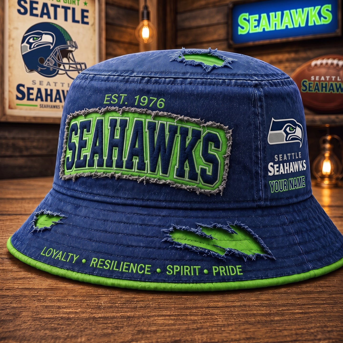 PREMIUM NFL X SS EXCLUSIVE PERSONALIZED BUCKET HAT LIMITED EDITION