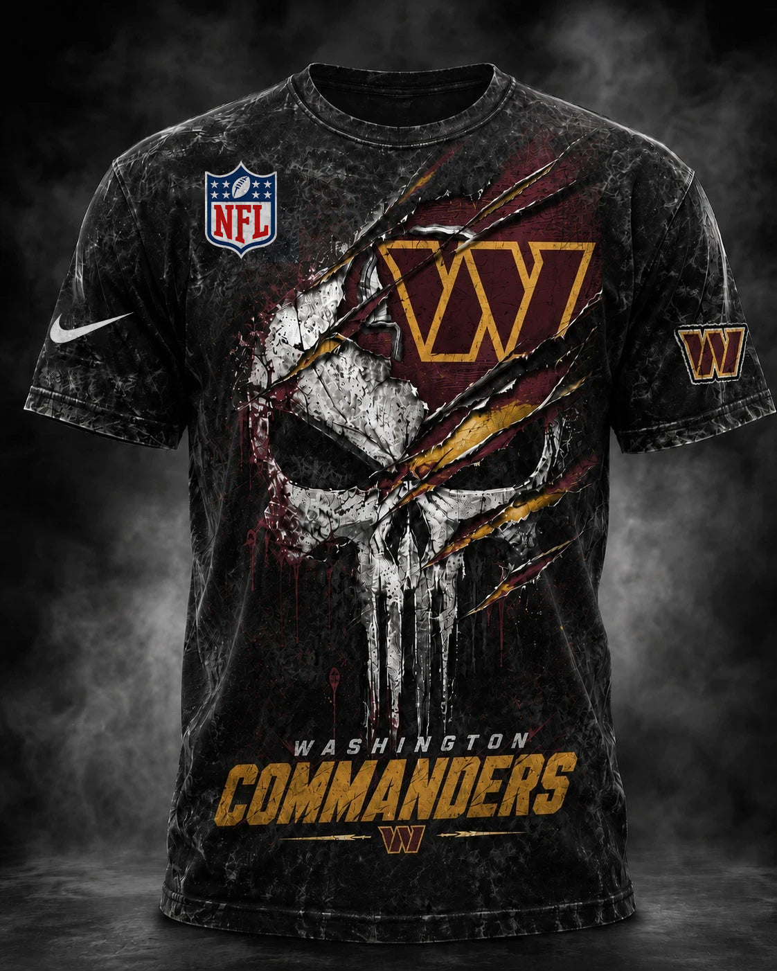 PREMIUM NFL X WAS EXCLUSIVE OLD-SKULL 3D Tshirt LIMITED EDITION