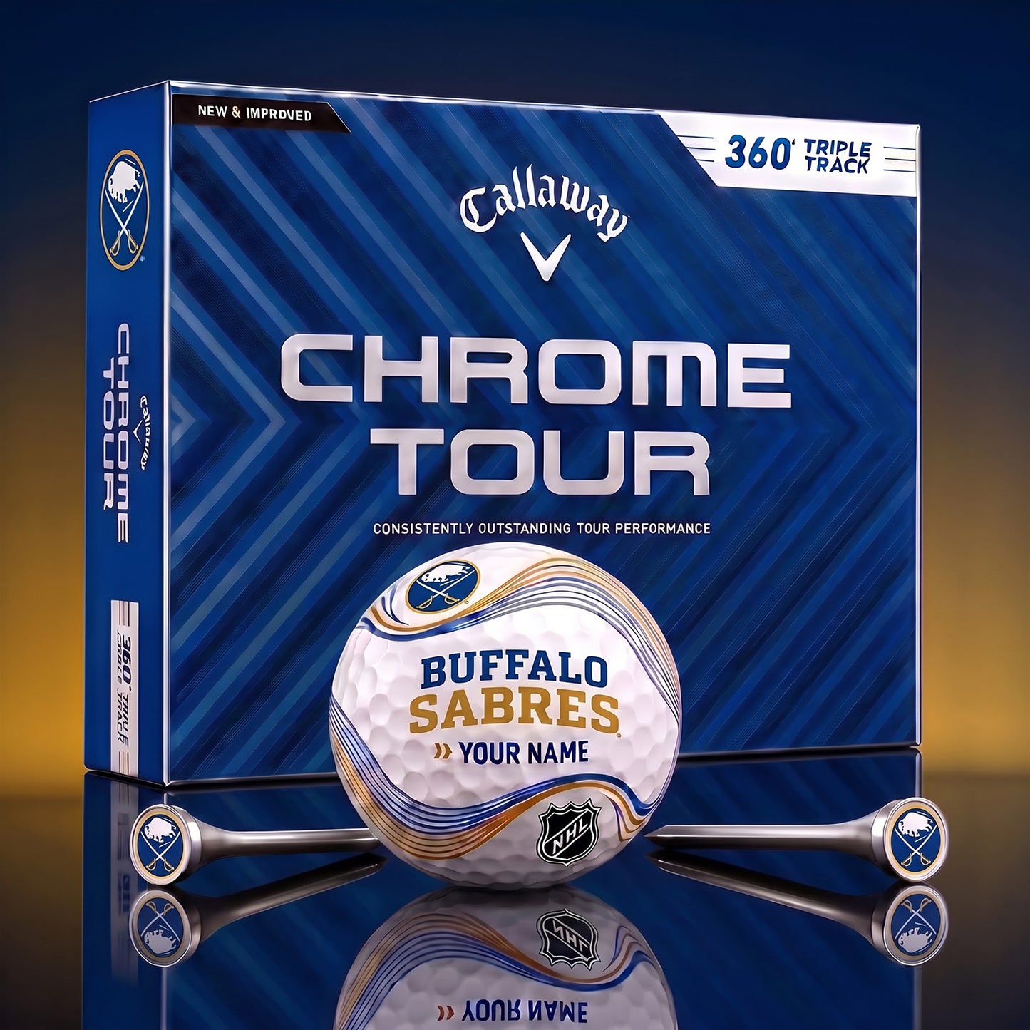 PREMIUM NHL X BS DELUX PERSONALIZED GOLF BALL FOR TOURNAMENT V33 LIMITED EDITION