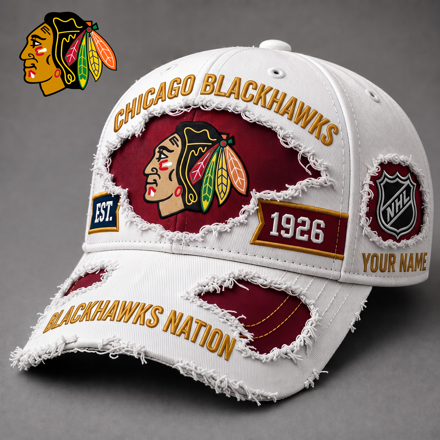 PREMIUM NHL X CB EXCLUSIVE PERSONALIZED CAP FOR GAME DAY