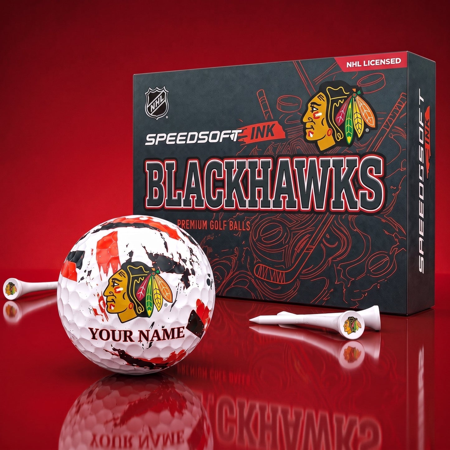 PREMIUM NHL X CB EXCLUSIVE PERSONALIZED GOLF BALL SET LIMITED EDTION