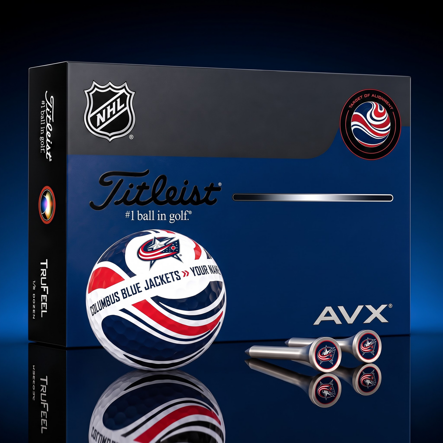 PREMIUM NHL X CBJ EXCLUSIVE TOURNAMENT PERSONALIZED GOLF BALL V6 COLLECTION
