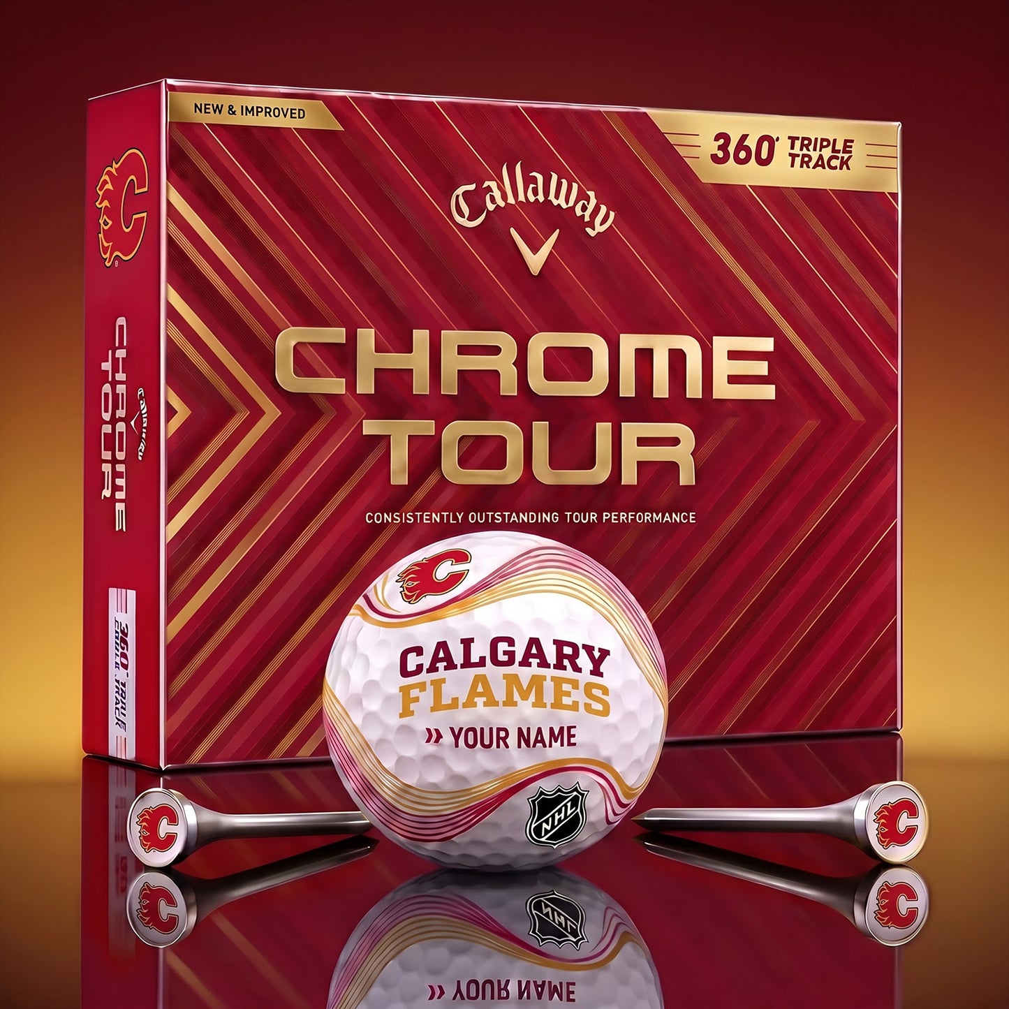 PREMIUM NHL X CF DELUX PERSONALIZED GOLF BALL FOR TOURNAMENT V33 LIMITED EDITION