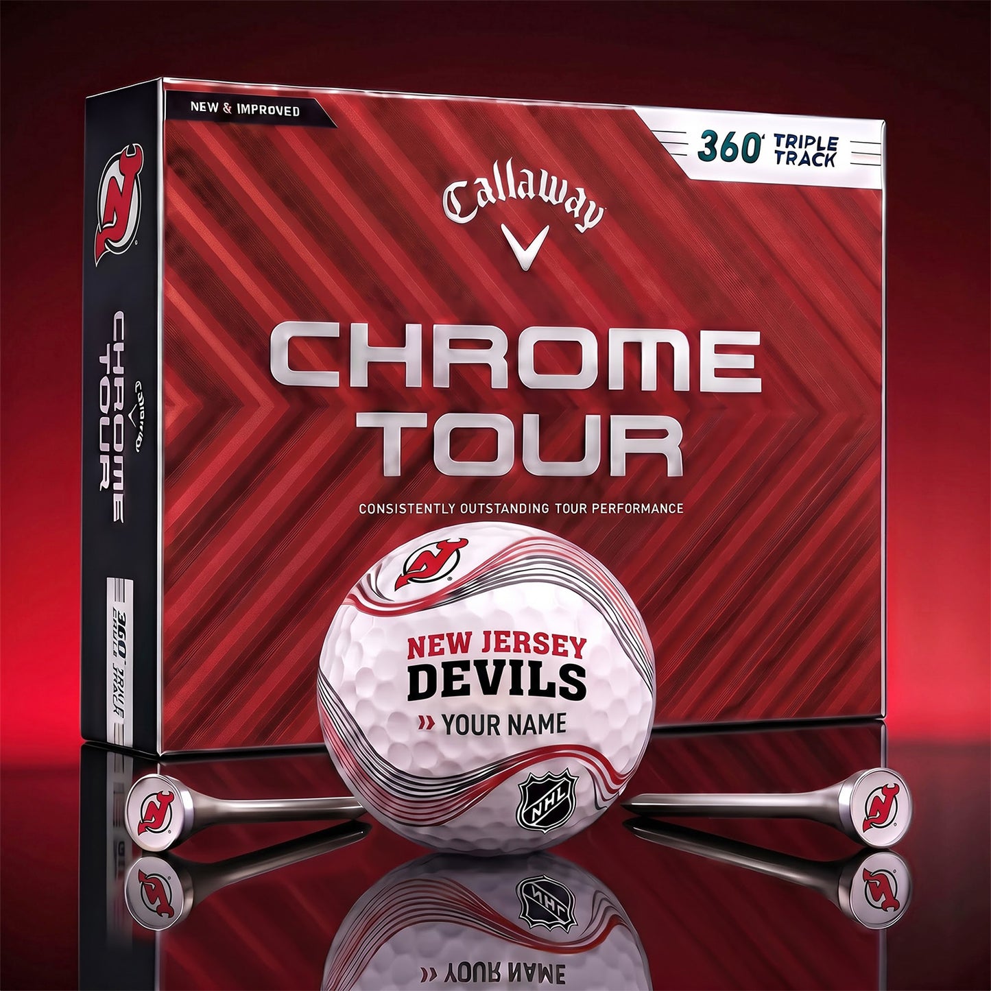 PREMIUM NHL X NJD DELUX PERSONALIZED GOLF BALL FOR TOURNAMENT V33 LIMITED EDITION