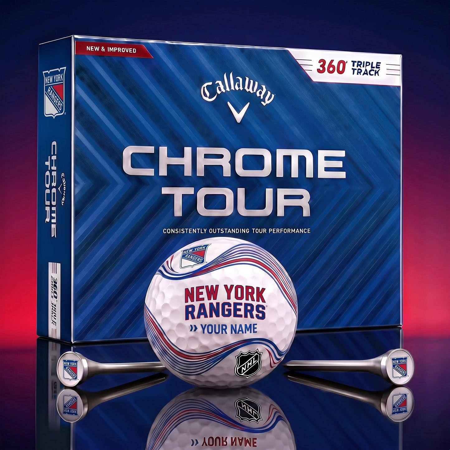 PREMIUM NHL X NYR DELUX PERSONALIZED GOLF BALL FOR TOURNAMENT V33 LIMITED EDITION