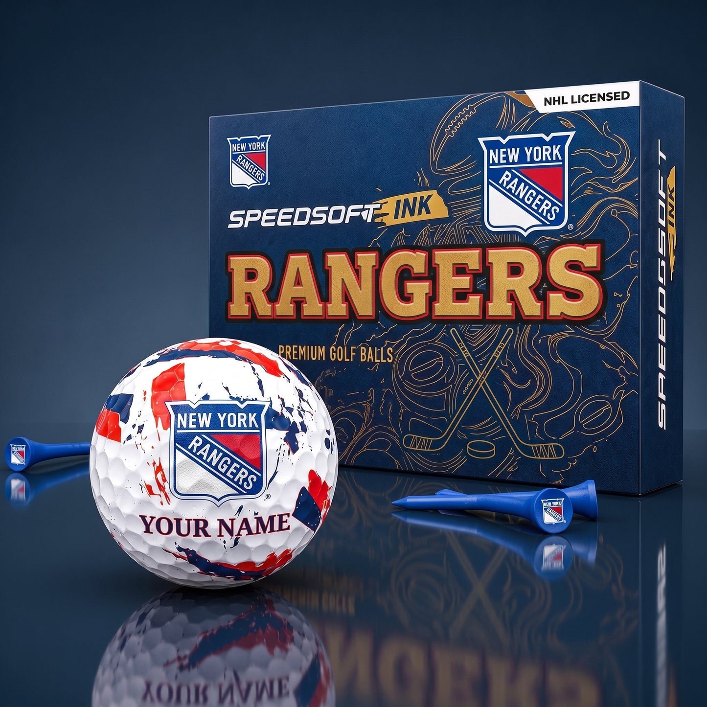 PREMIUM NHL X NYR EXCLUSIVE PERSONALIZED GOLF BALL SET LIMITED EDTION