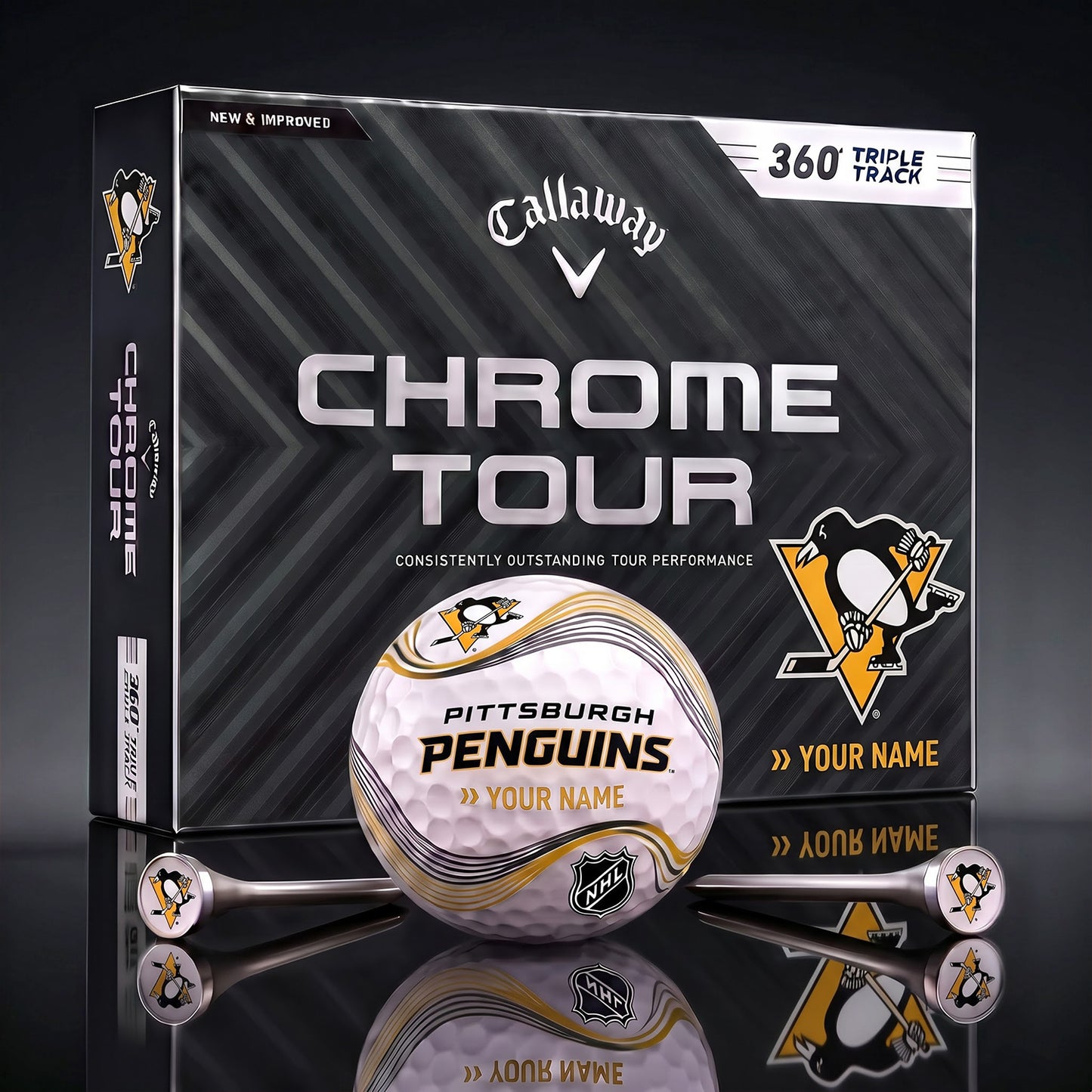 PREMIUM NHL X PP DELUX PERSONALIZED GOLF BALL FOR TOURNAMENT V33 LIMITED EDITION